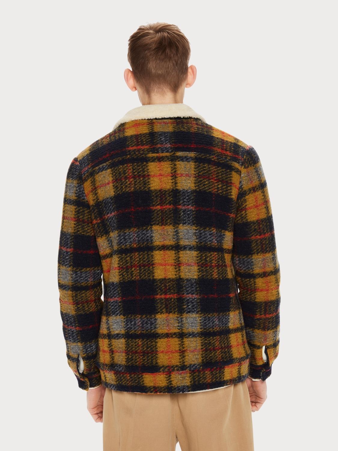 Woollen Trucker Jacket, Brown 
