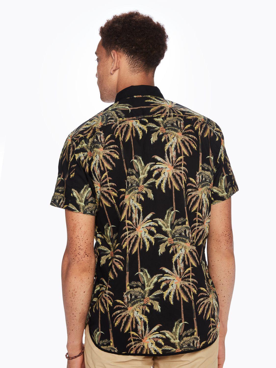 Scotch /& Soda Mens The Pool Side All-Over Printed Shirt with Contrast Collar