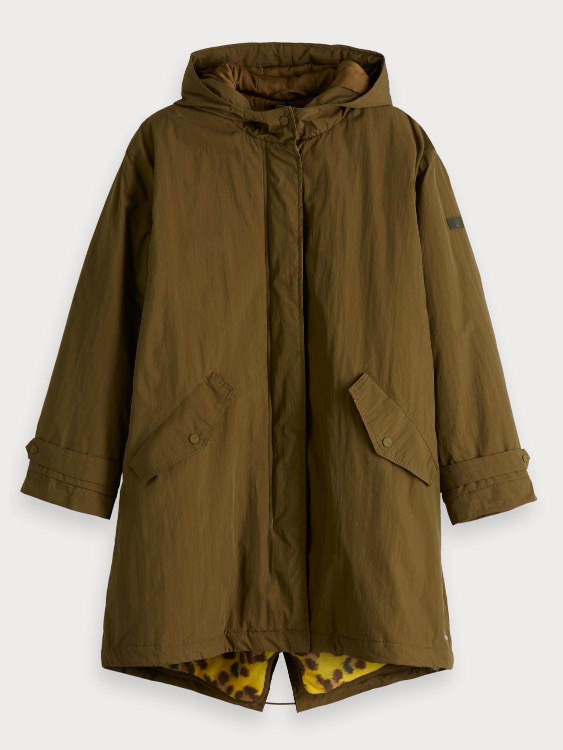 Scotch & soda parka removable inner jacket moss Clearance
