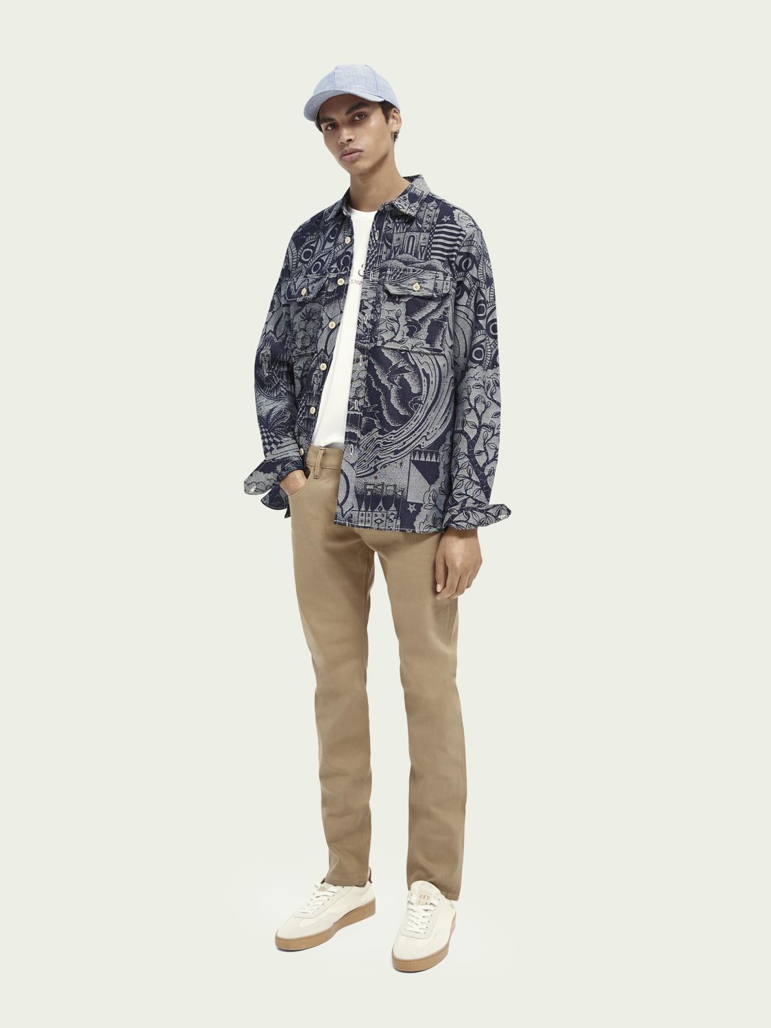 jacquard shirt jacket