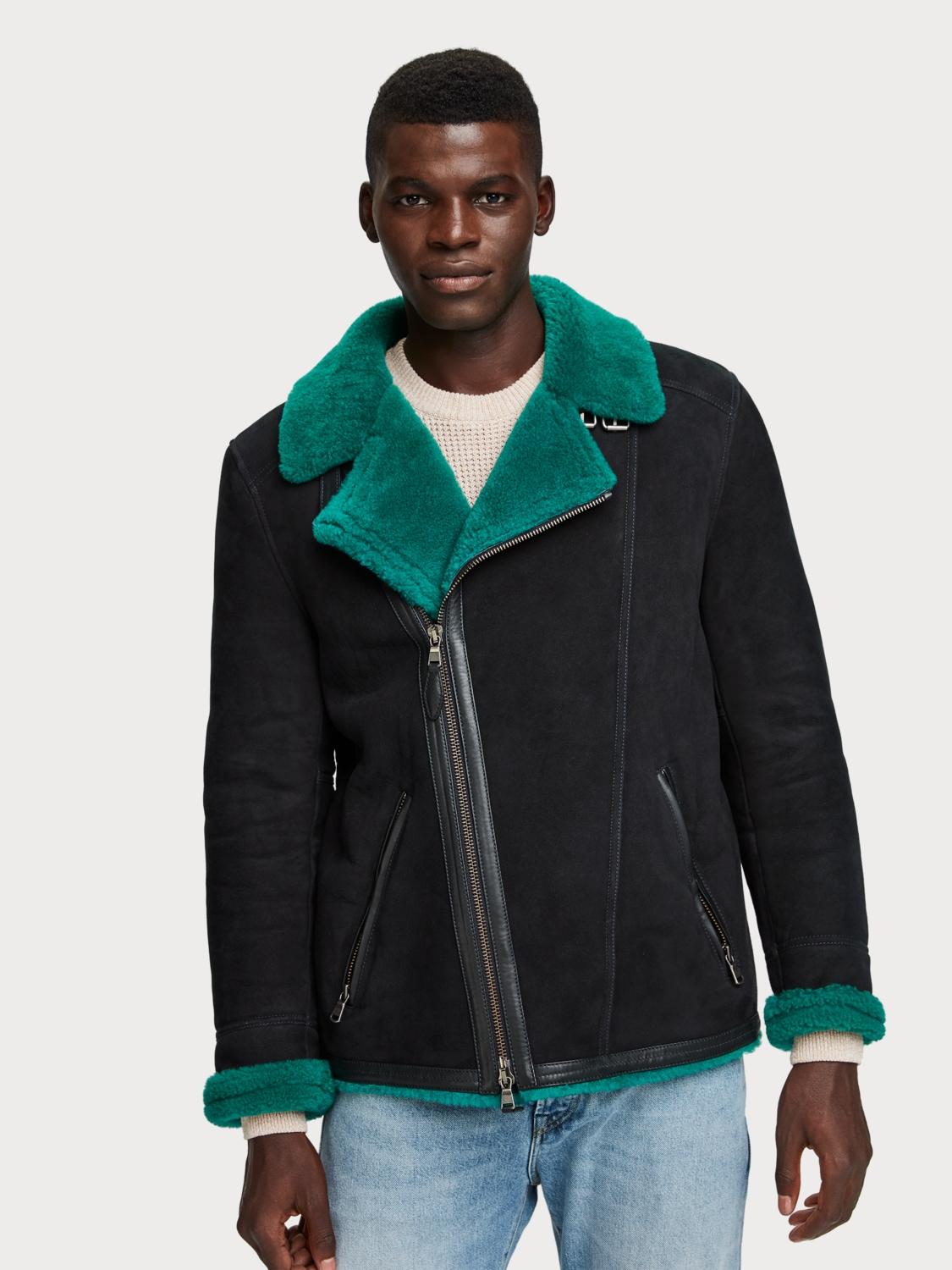 scotch and soda shearling jacket