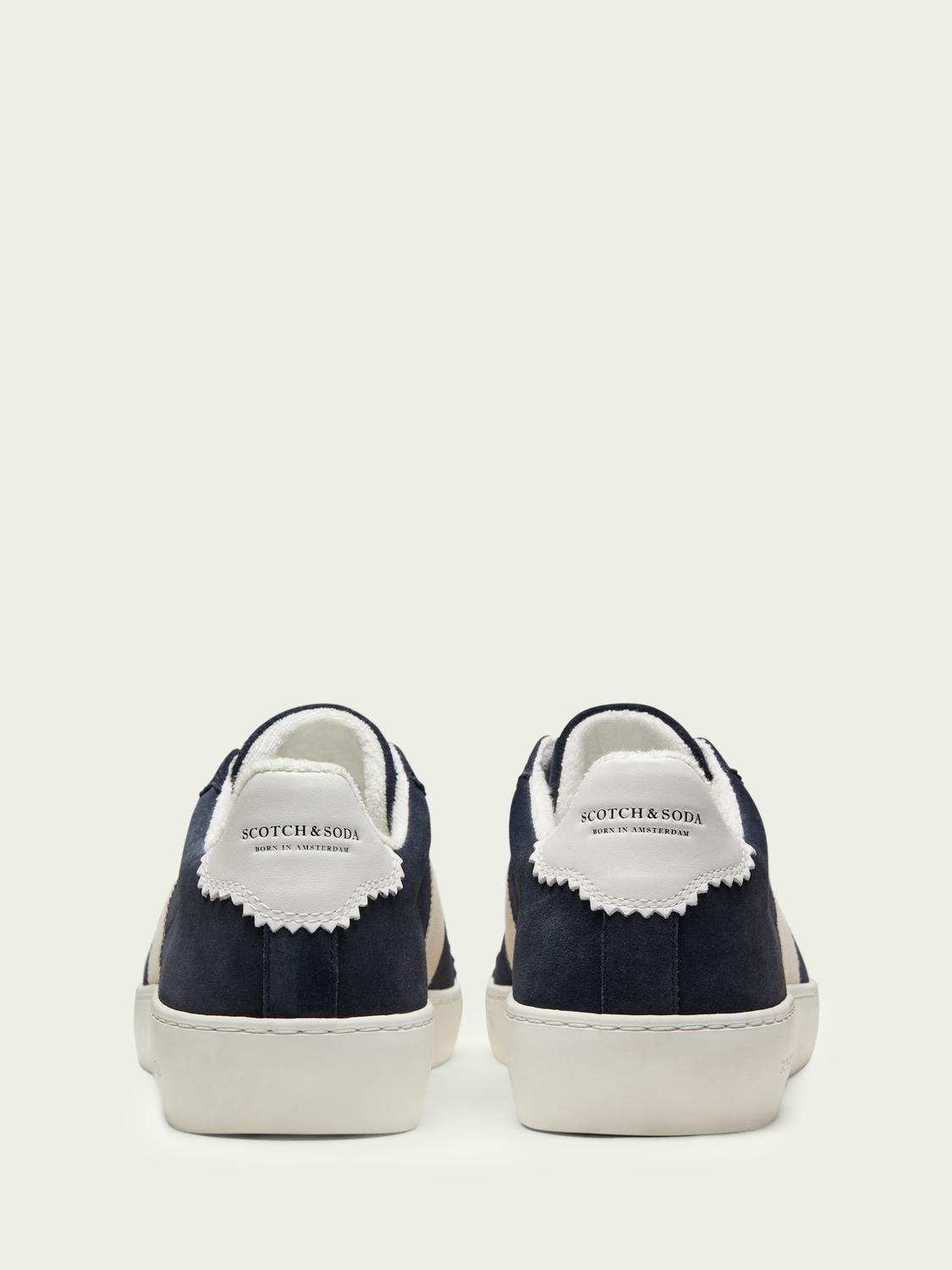 Scotch \u0026 Soda Leather Plakka 2.0 Sneaker in Blue for Men - Lyst