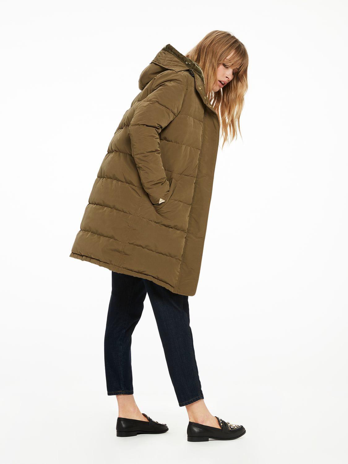 lined puffer coat