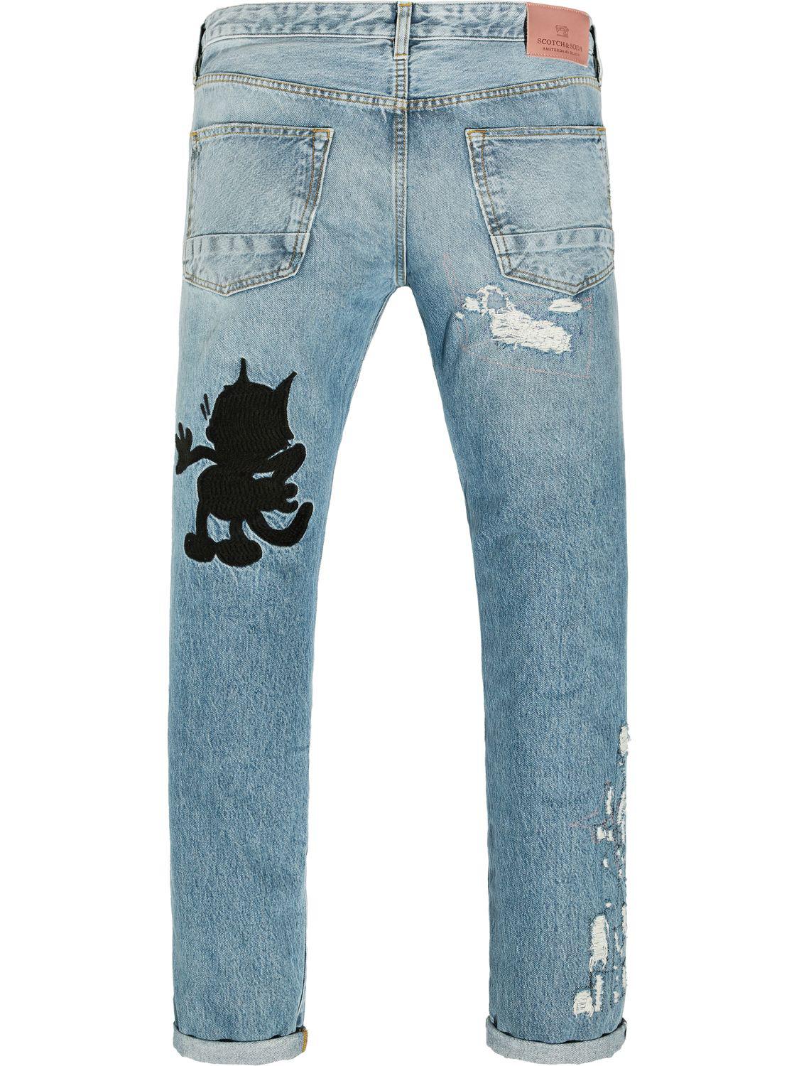 scotch and soda felix the cat jeans