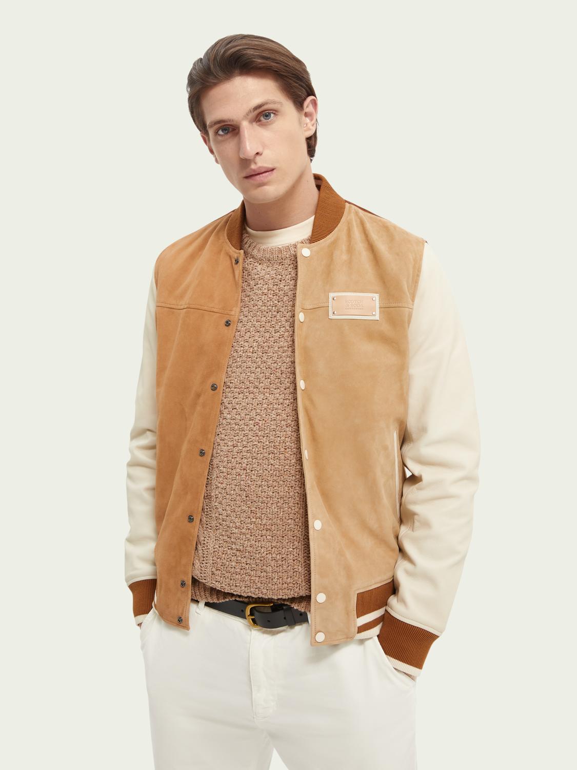 Soda Colour-block Bomber Jacket for Men 