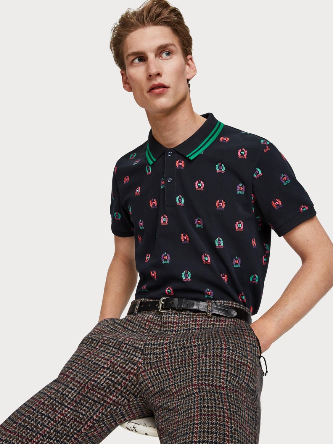 Scotch & Soda Cotton Printed Polo in Combo c (Blue) for ...