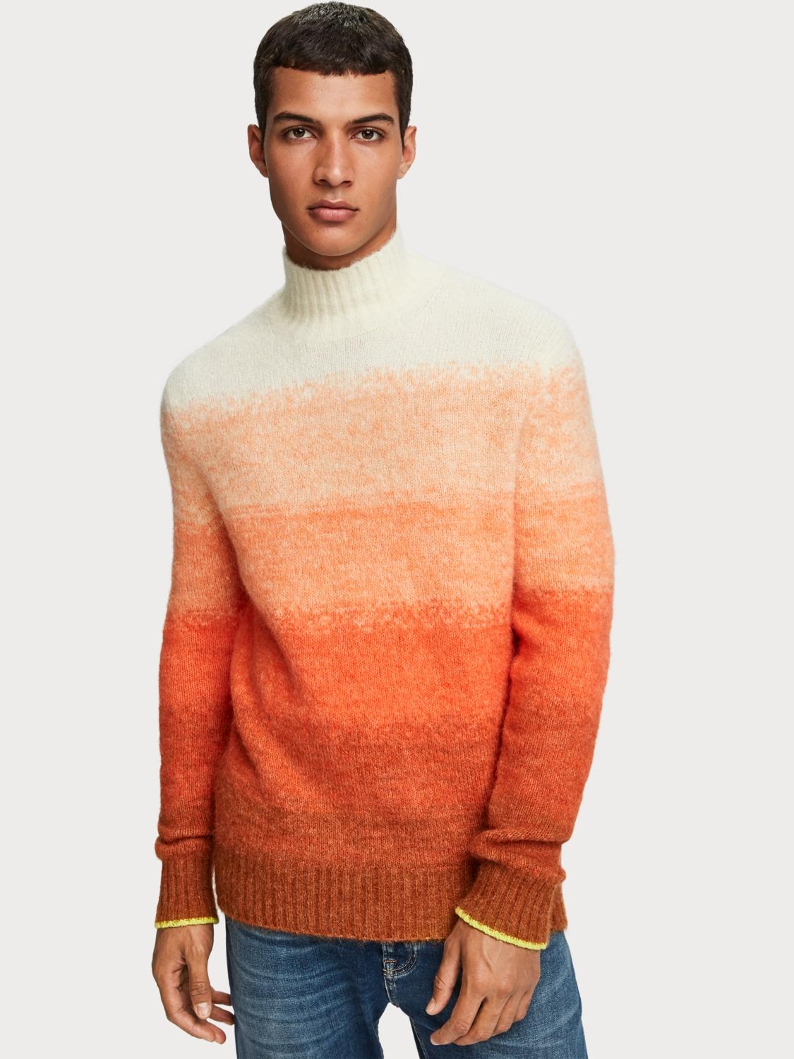 Scotch & Soda Wool Gradient Knit Turtleneck in Combo a (Orange) for Men ...