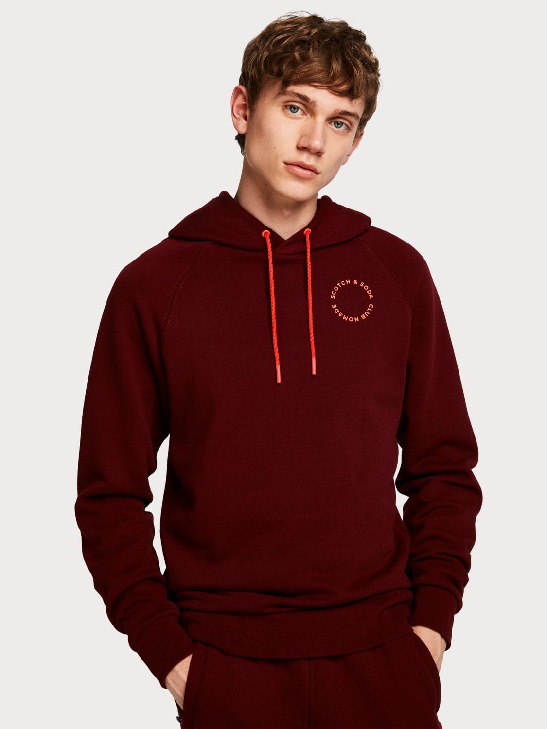 Scotch & Soda Signature Hoodie in Red for Men - Lyst