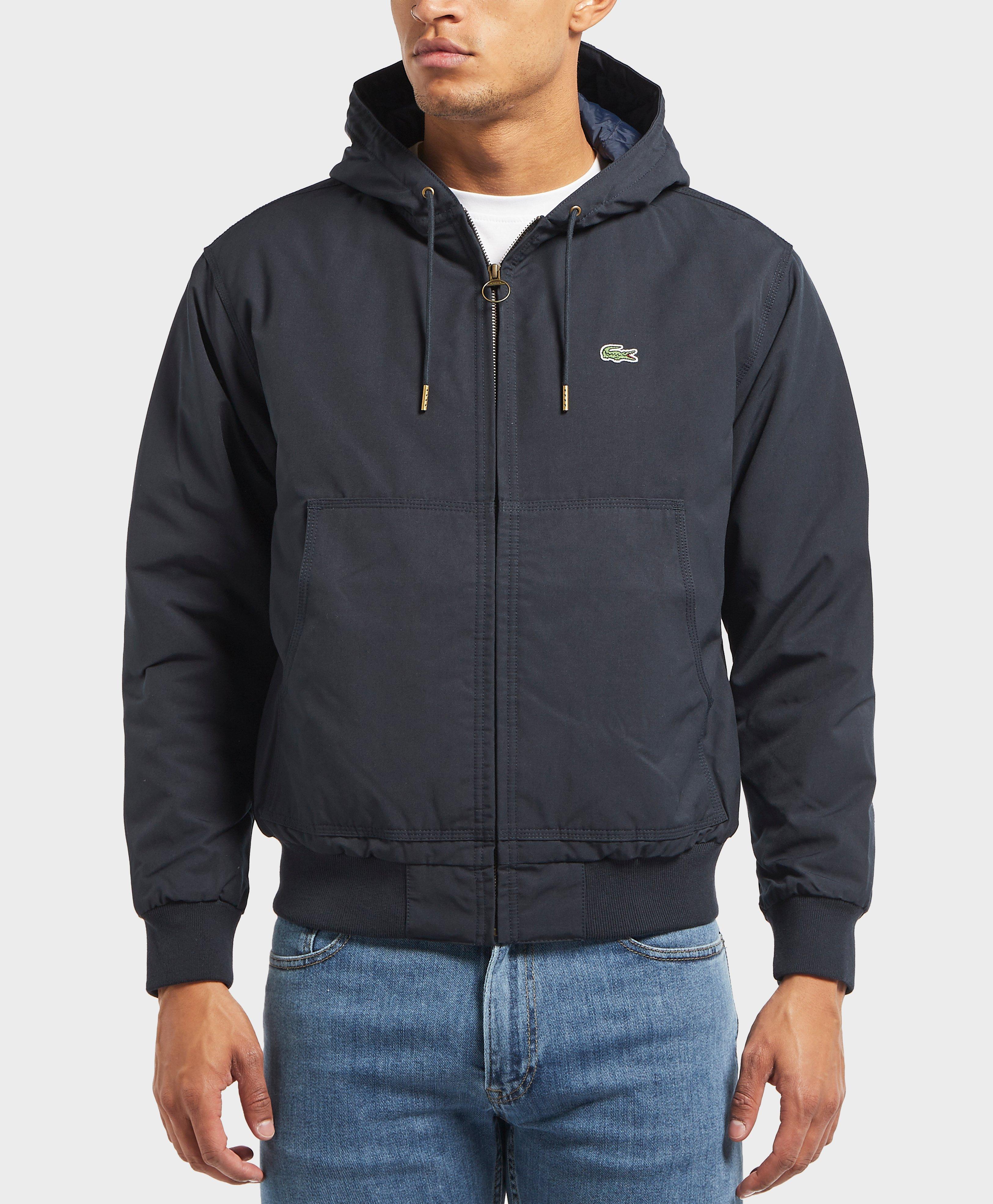 Lacoste  Cotton Quilted Twill Hooded Bomber  Jacket  for Men 
