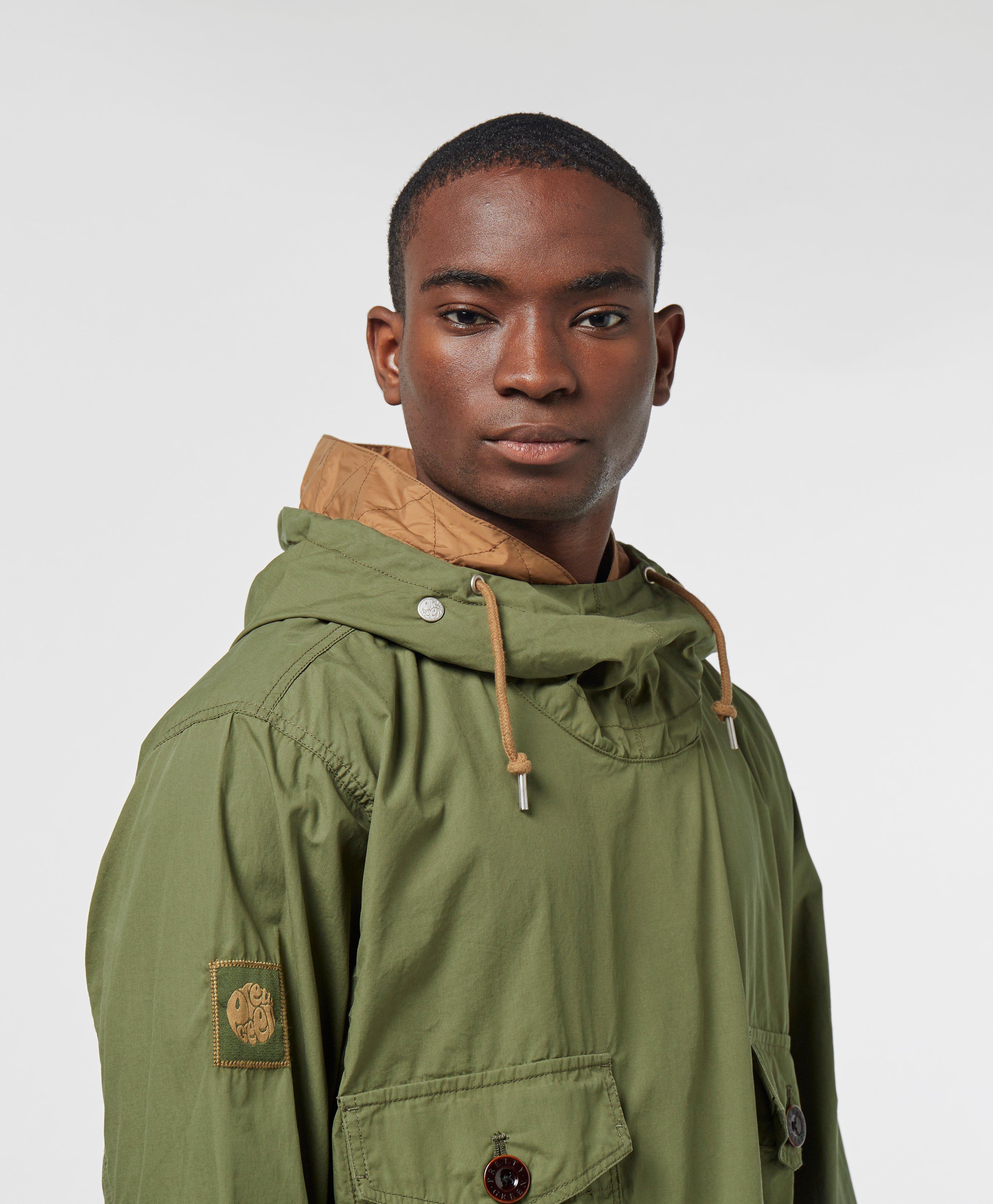 green overhead jacket