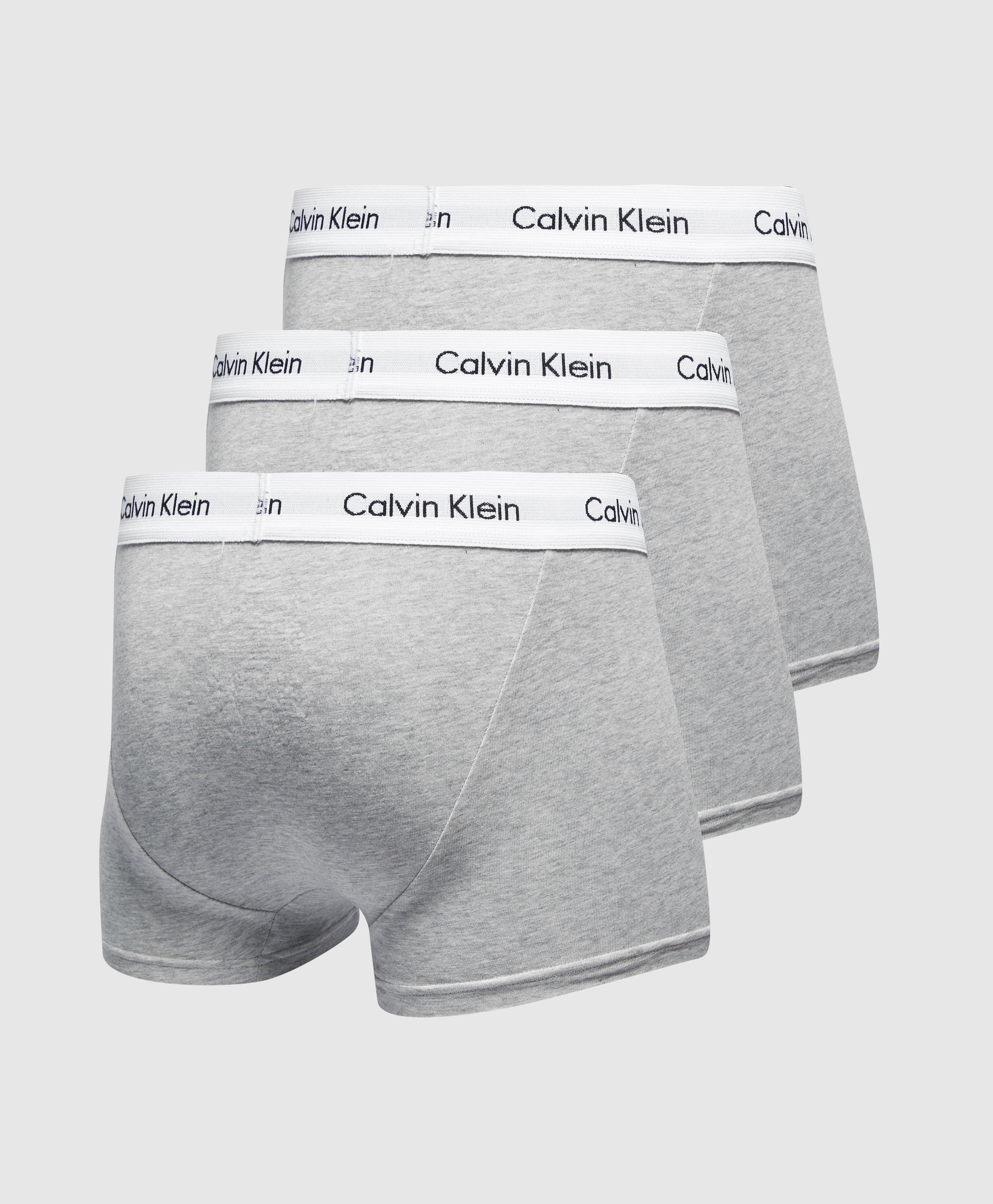 Calvin Klein 3-pack Low Rise Trunks in Grey (Gray) for Men - Lyst