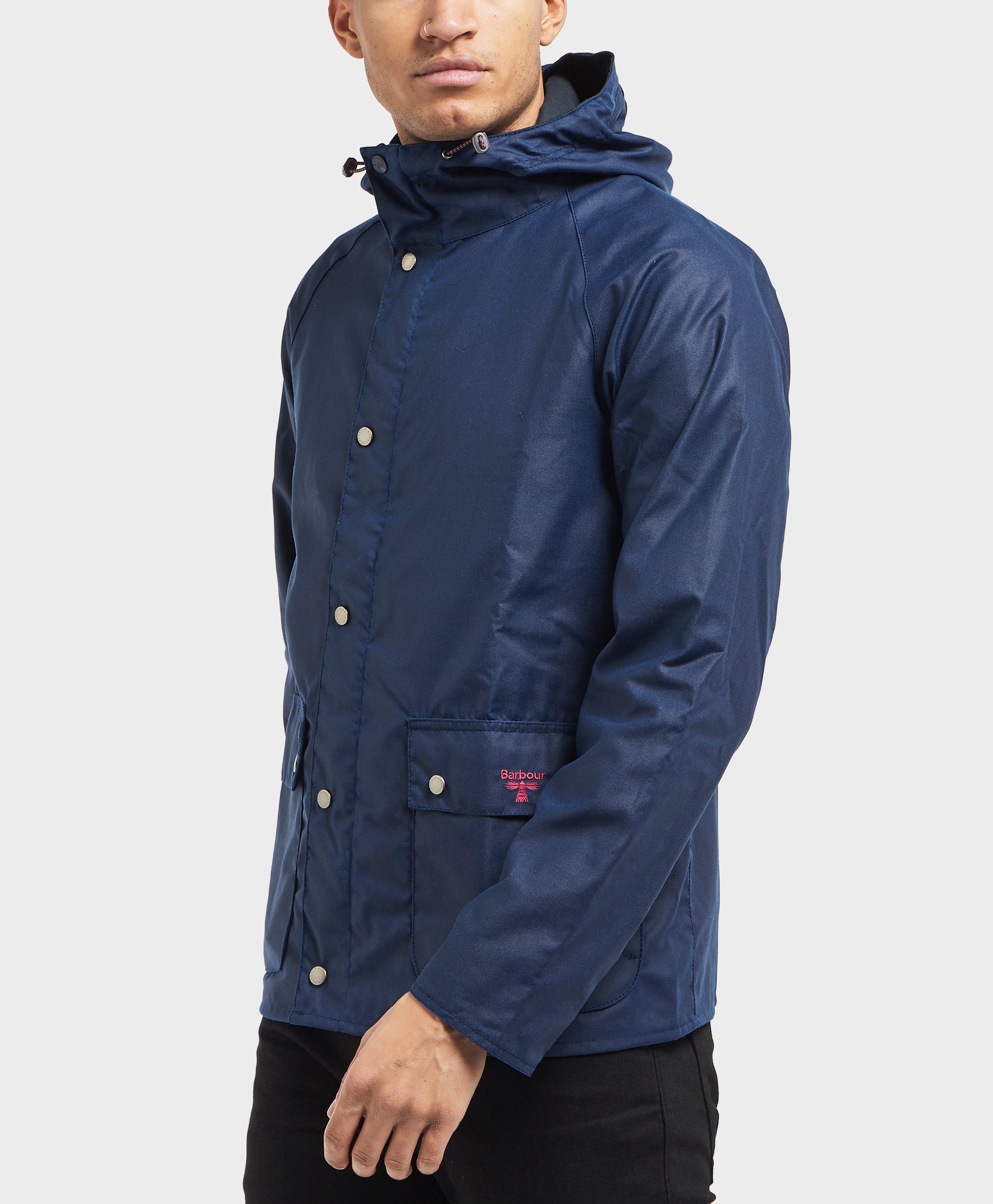 Barbour Synthetic Pass Waxed Jacket in Blue for Men - Lyst