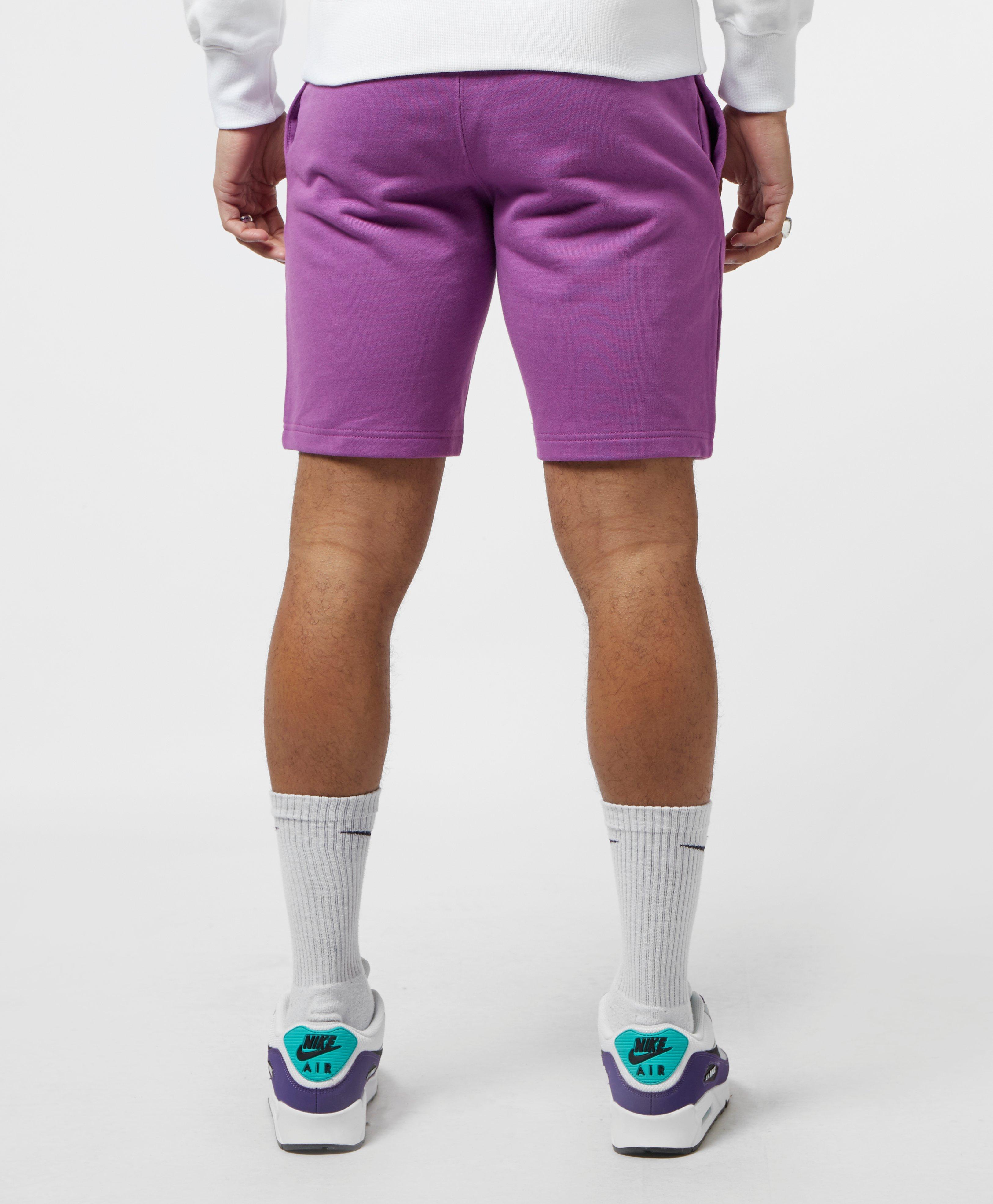 purple nike shorts fleece