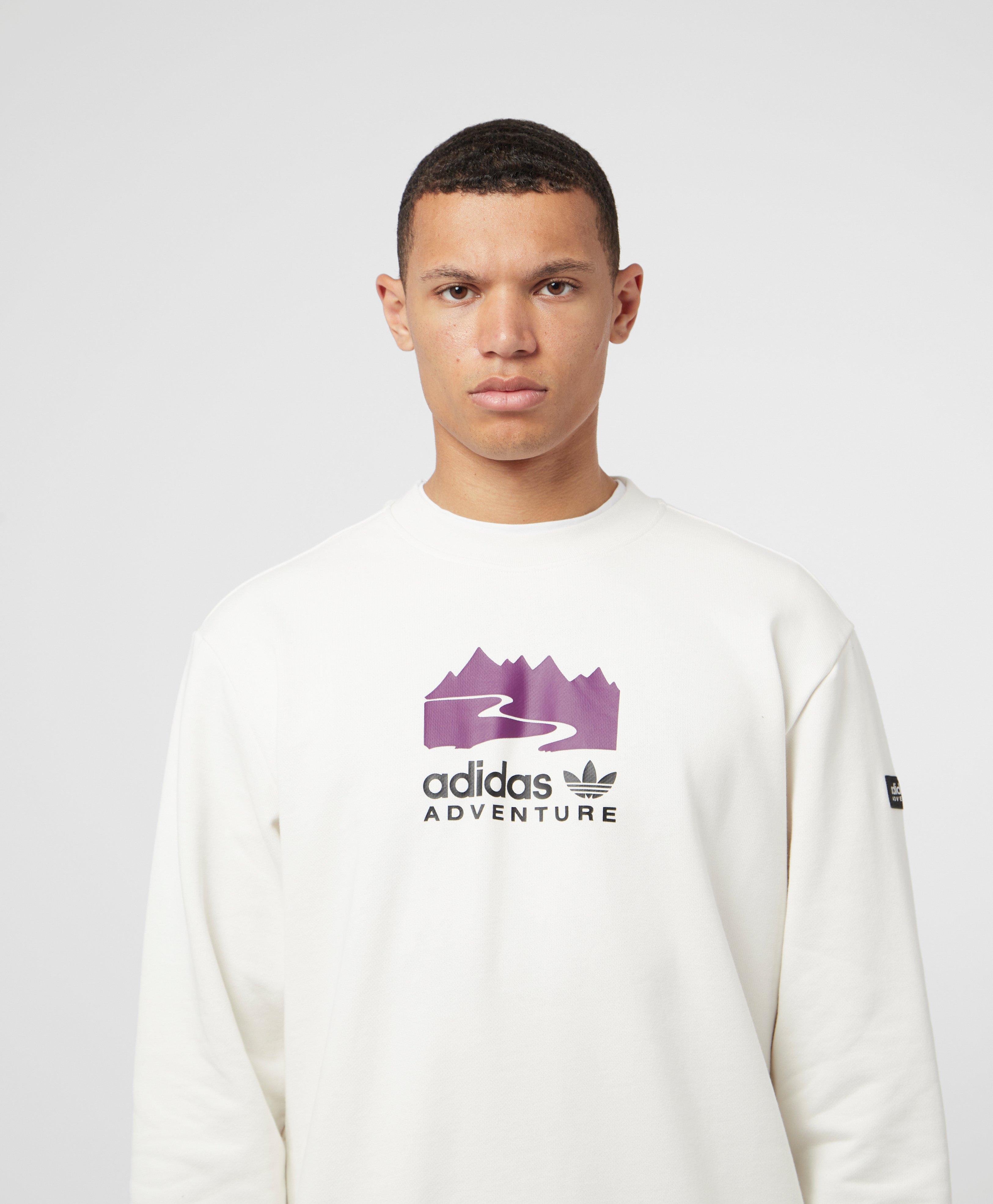 adidas originals sweatshirt with small logo in white