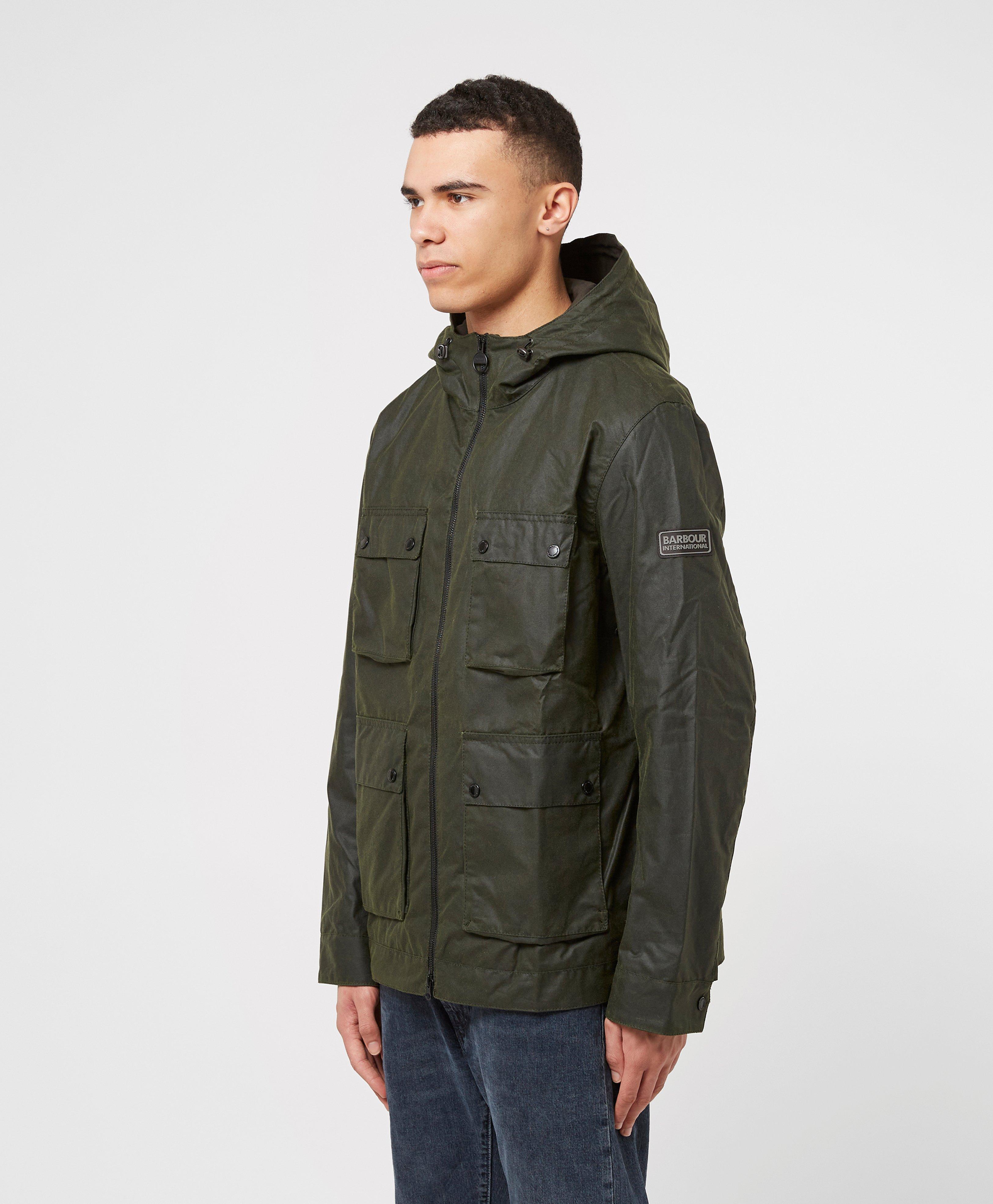 Barbour Cotton Mechanical A7 Waxed Jacket in Green for Men | Lyst
