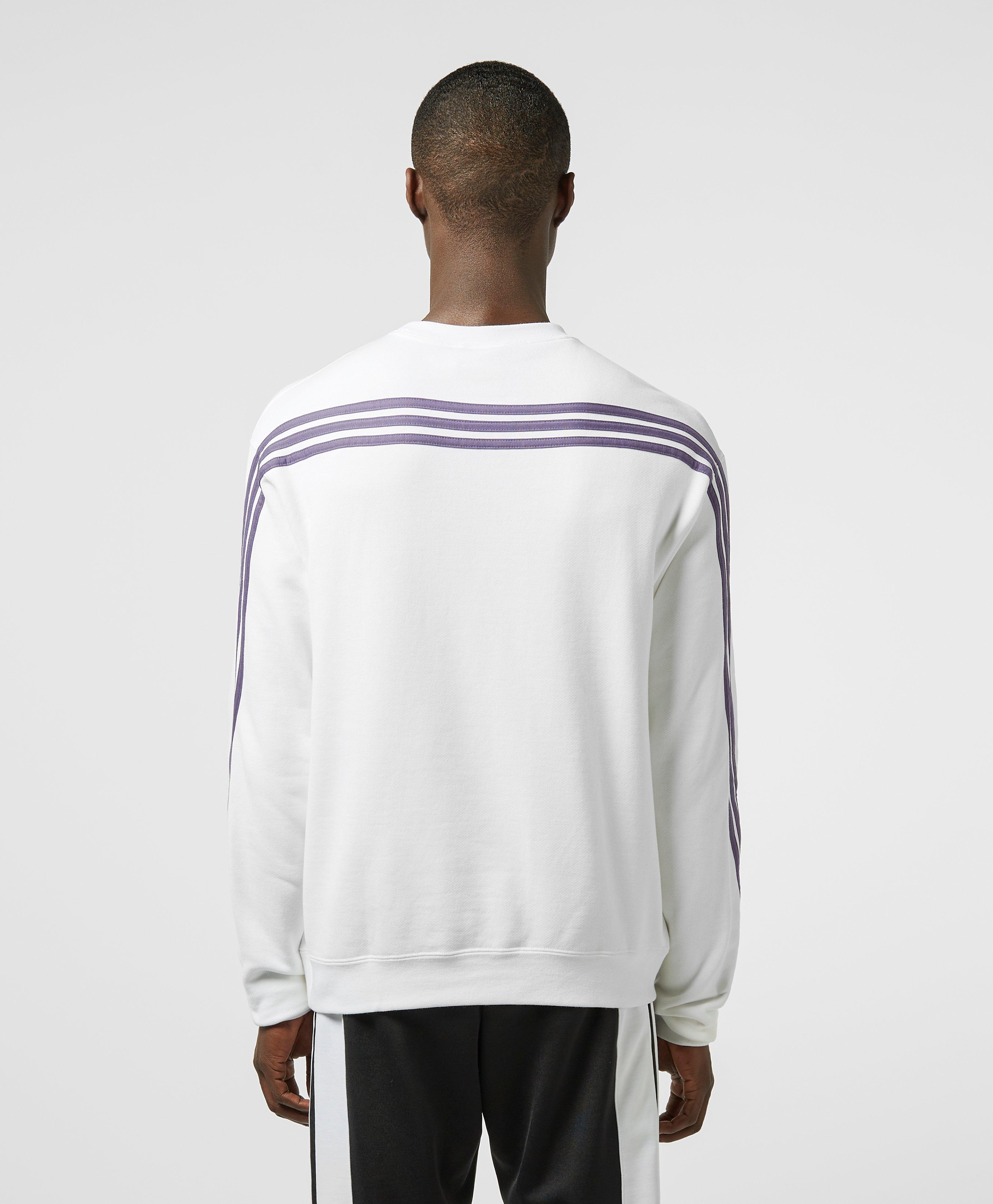 adidas Originals 3 Stripe Wrap Sweatshirt in White for Men | Lyst