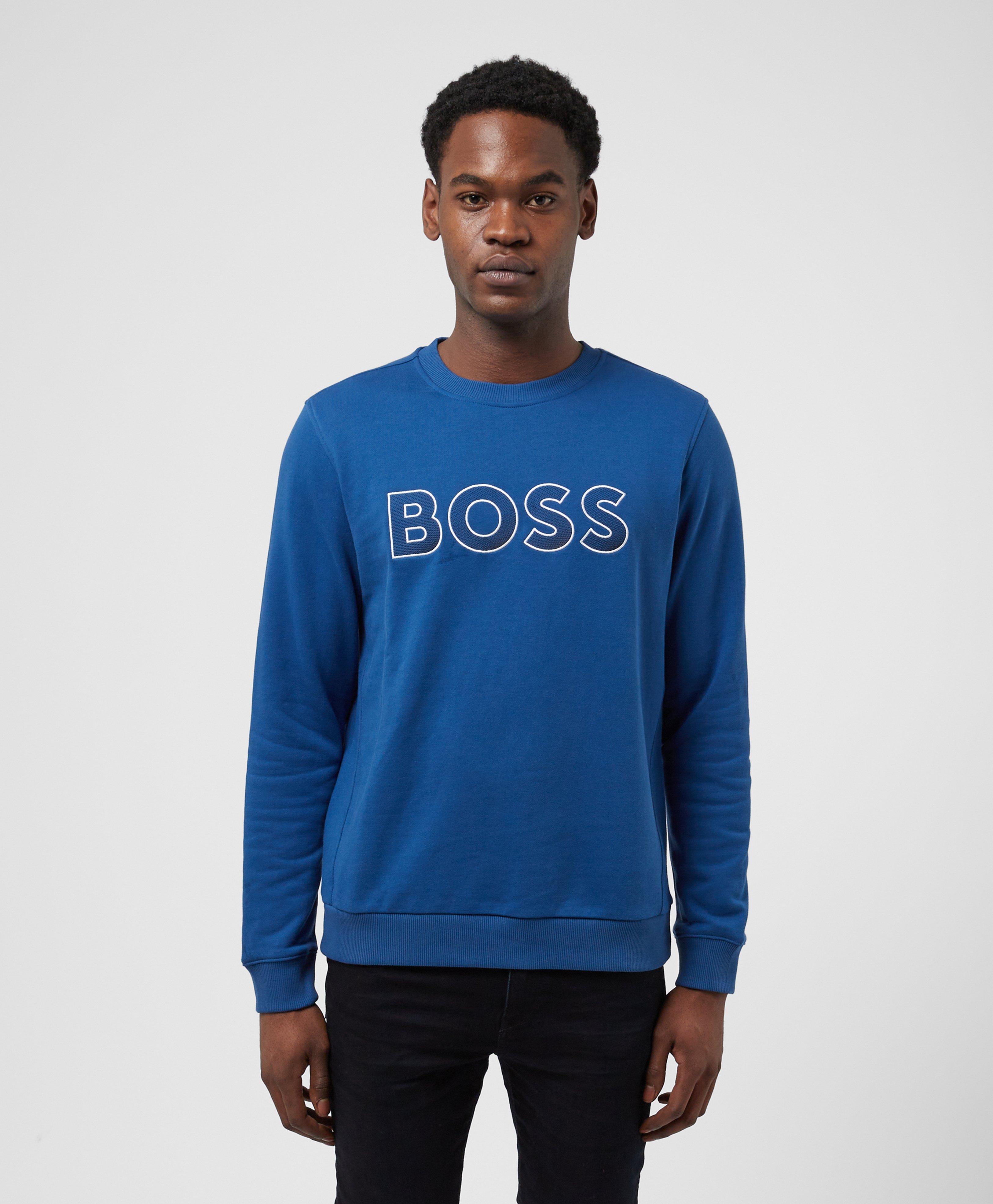BOSS by HUGO BOSS Salbo Essential Sweatshirt in Blue for Men | Lyst