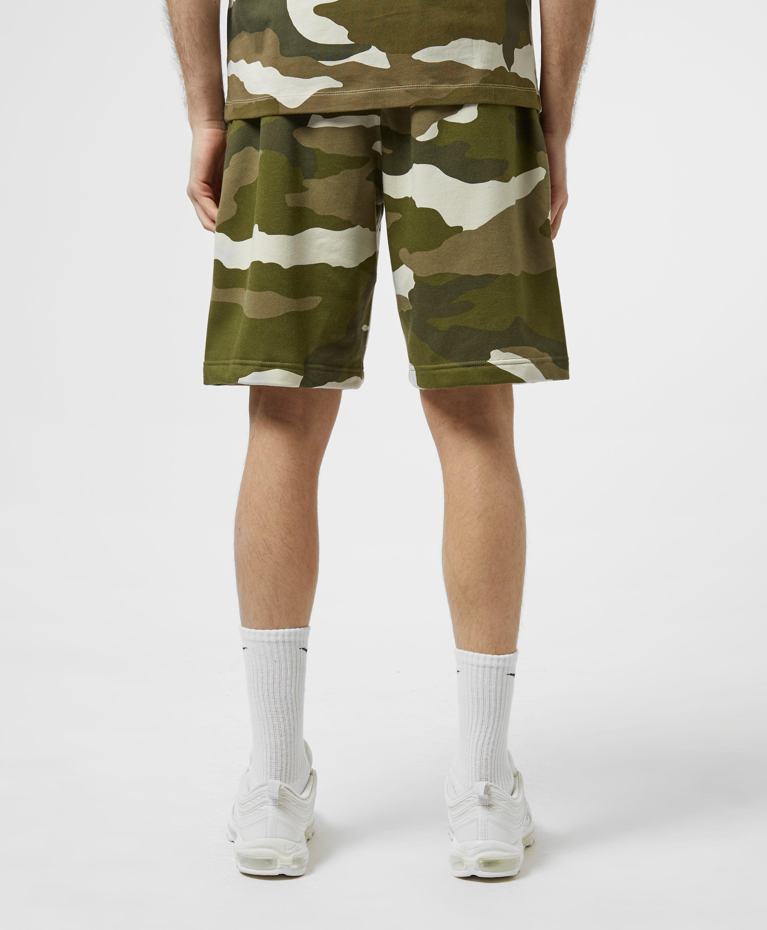 Nike Club Camo Fleece Shorts in Green for Men - Lyst