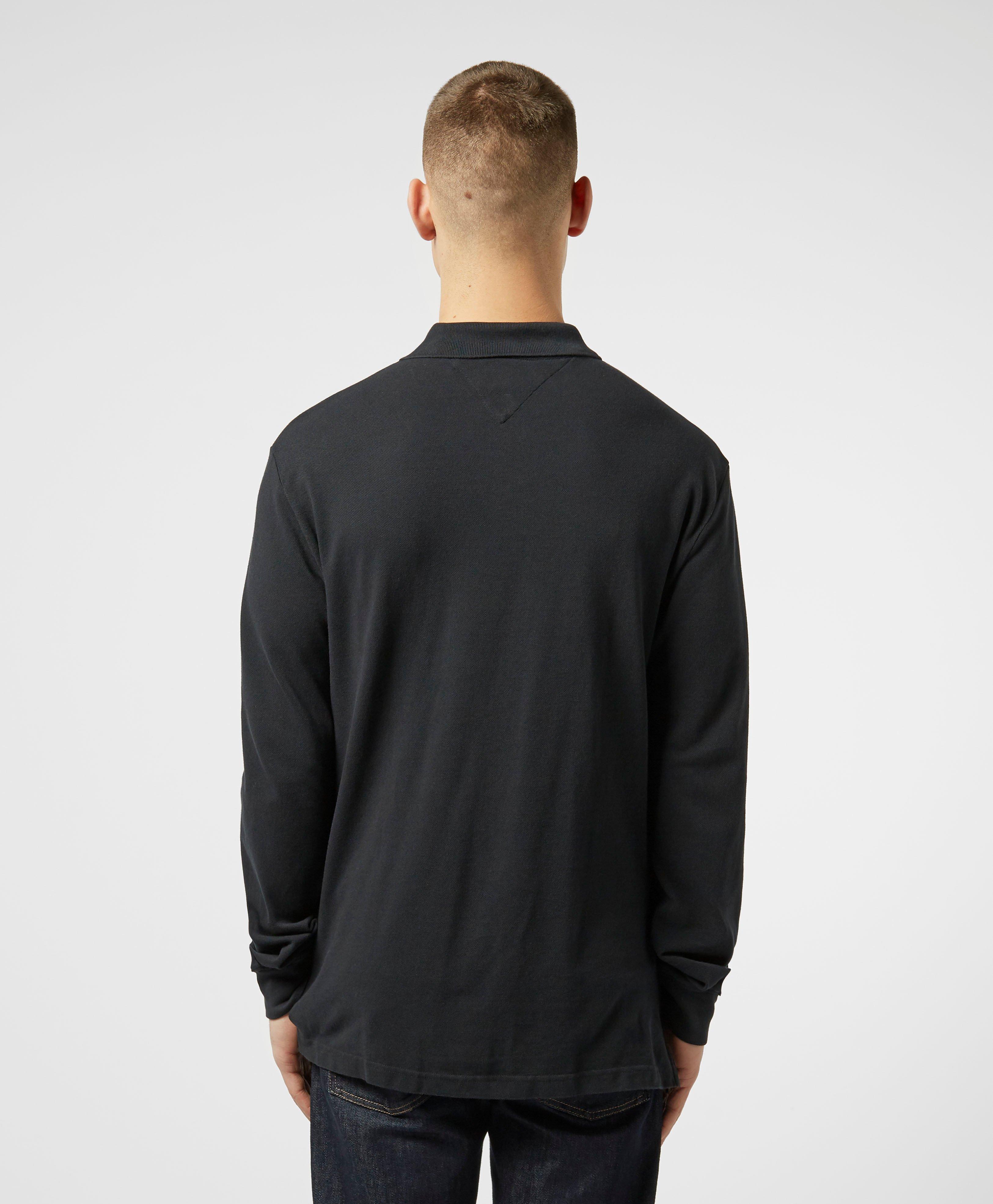 Tommy Hilfiger Classic Long Sleeve Polo Shirt in Black for Men - Save 