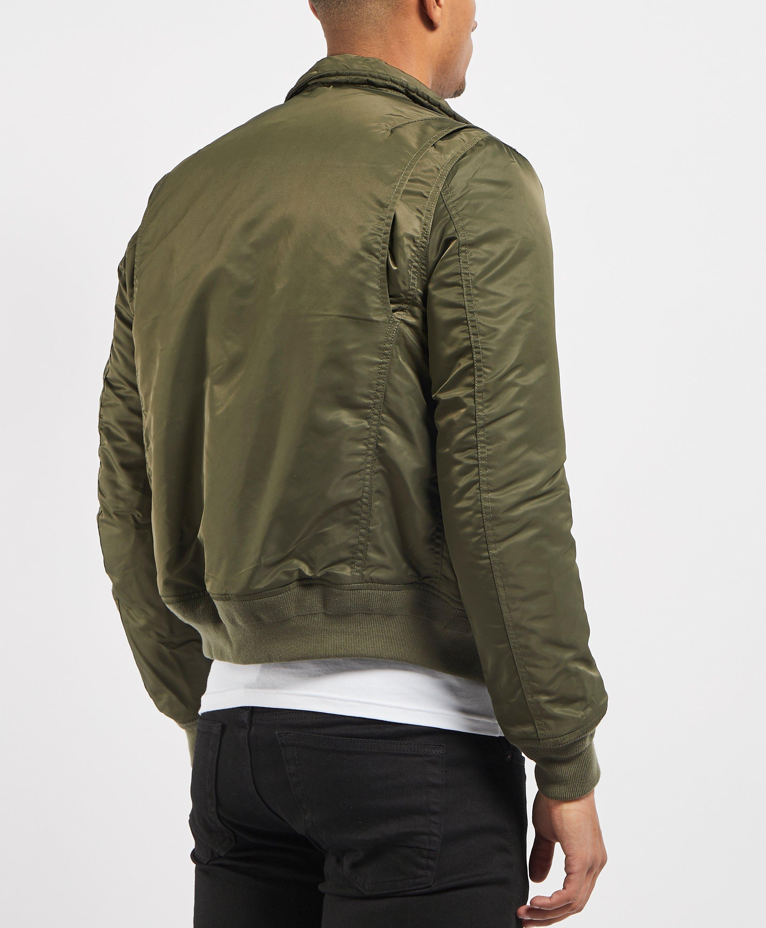 Schott Nyc Synthetic Cwu Bomber Jacket in Green for Men - Lyst