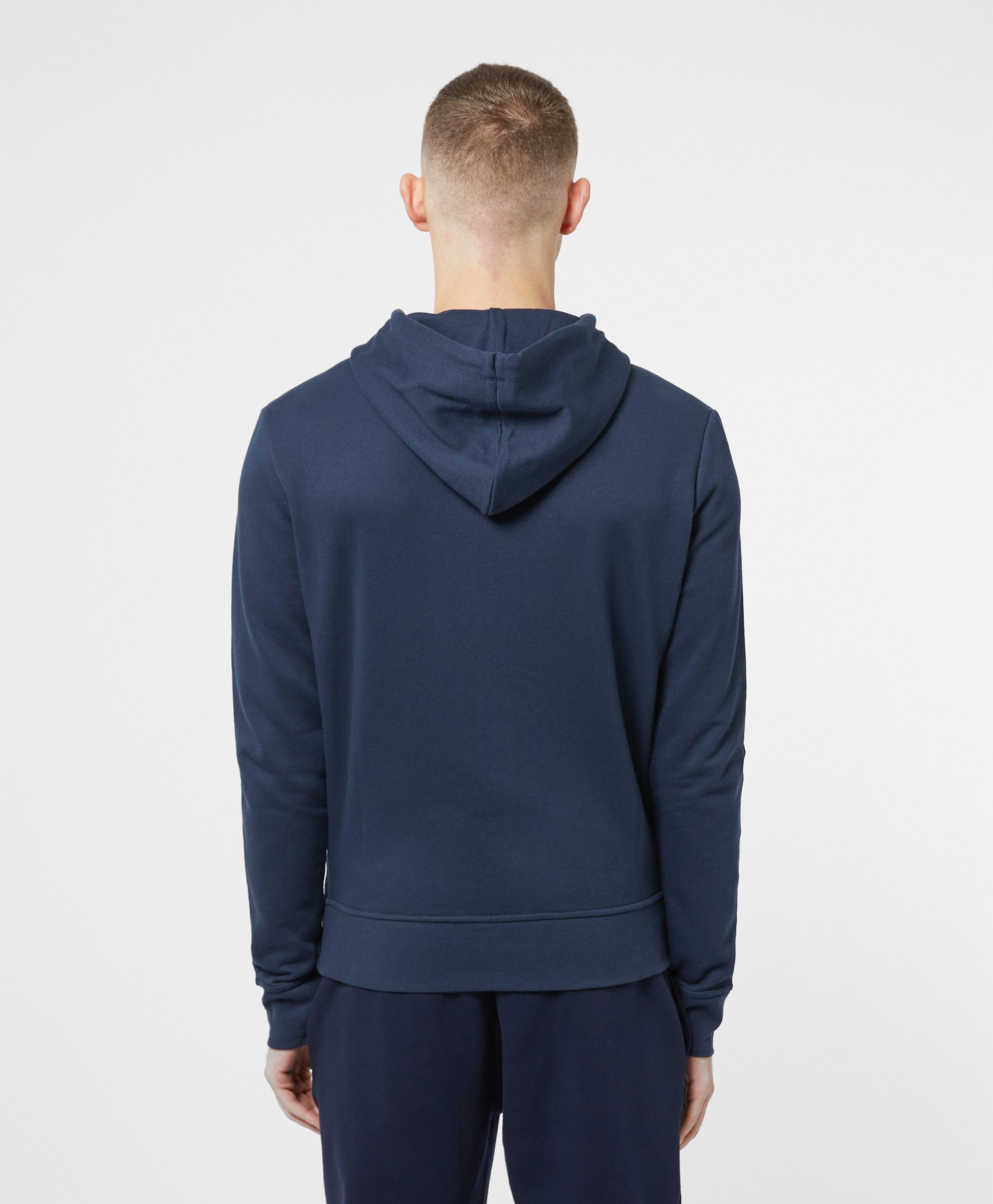 tommy hilfiger authentic full zip lounge hoodie with side logo taping in grey