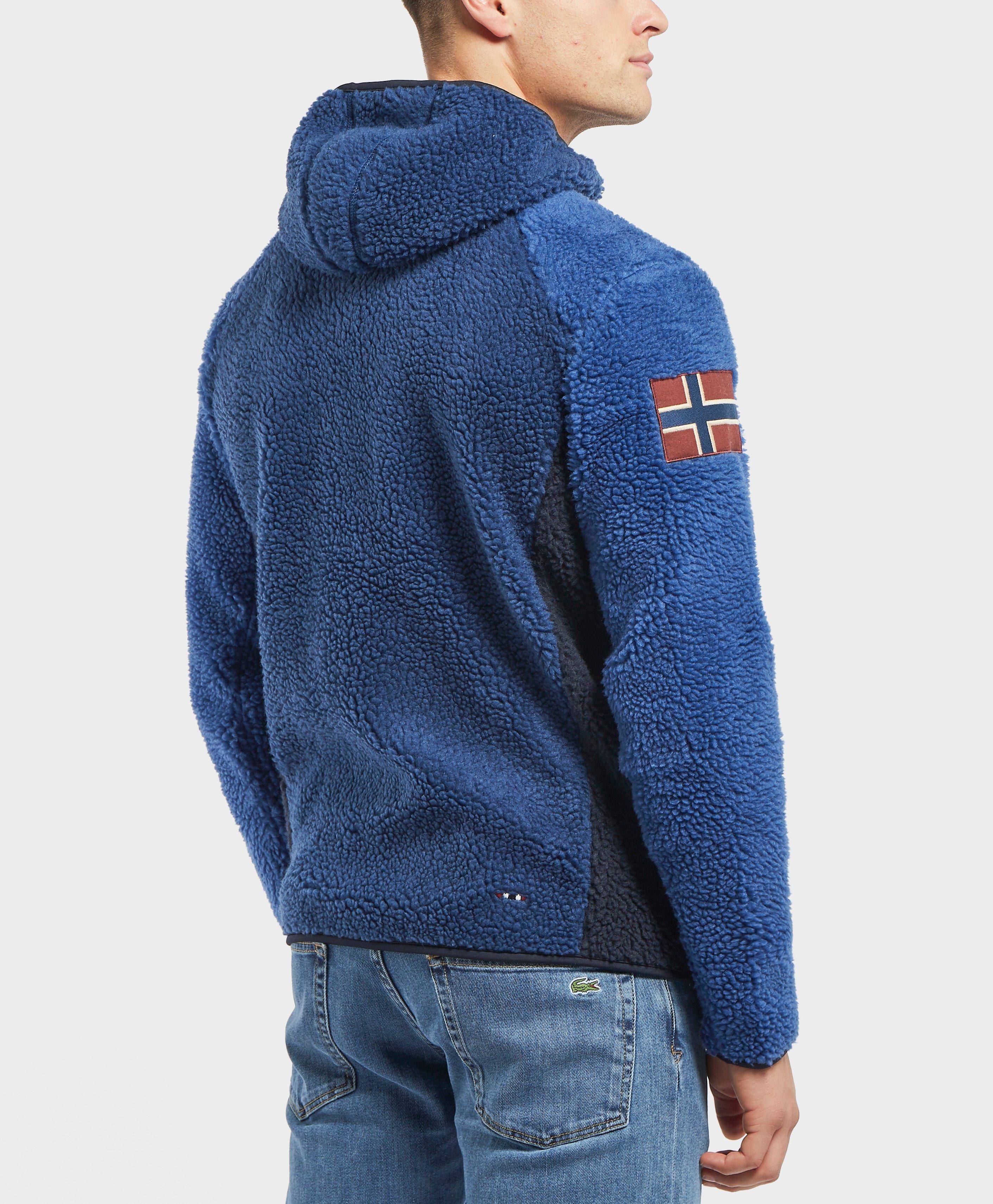 Napapijri Yupik Full Zip Fleece Hoodie Blue for Men - Lyst