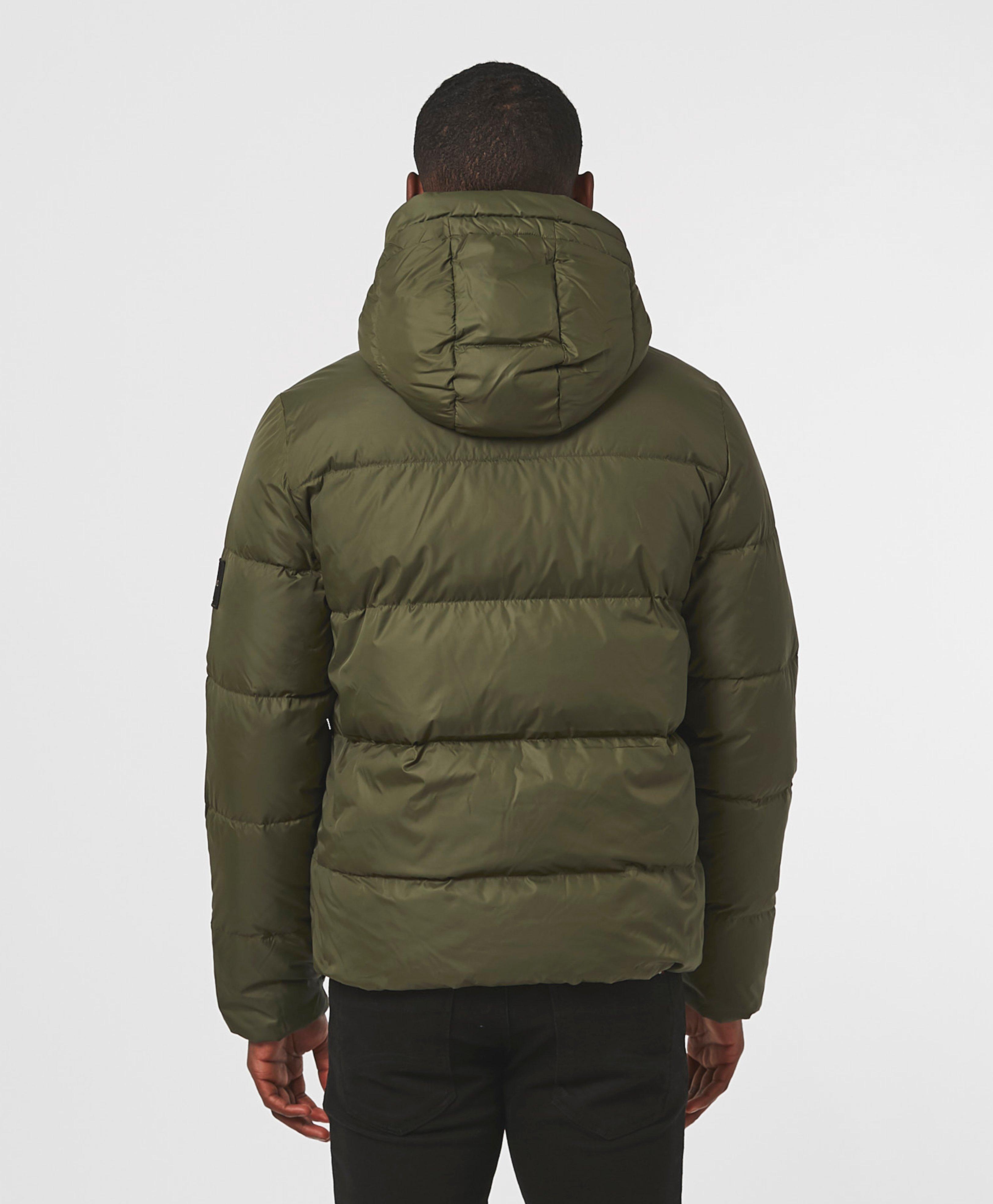 Calvin Klein Denim Down Puffer Jacket in Green for Men - Lyst