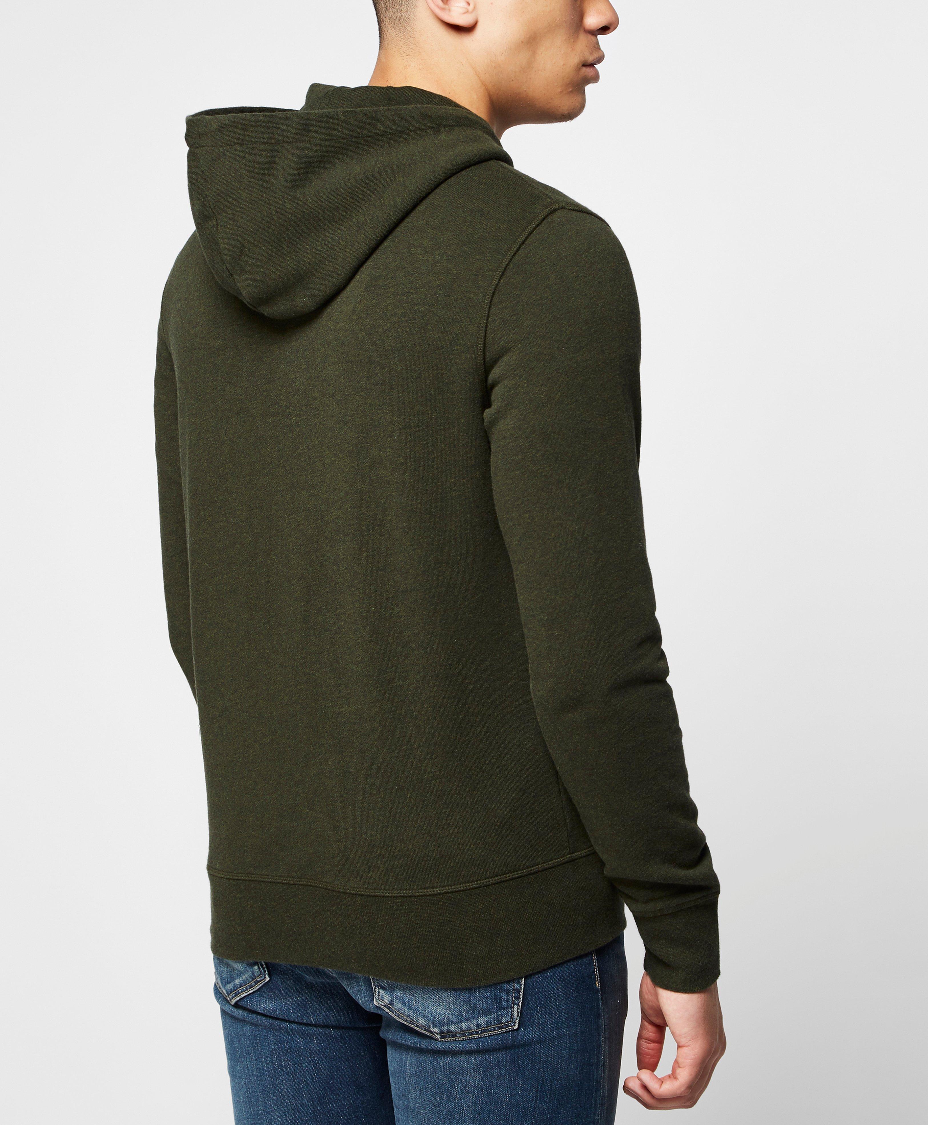 Fred Perry Cotton Loop Back Full Zip Hoody in Green for Men - Lyst
