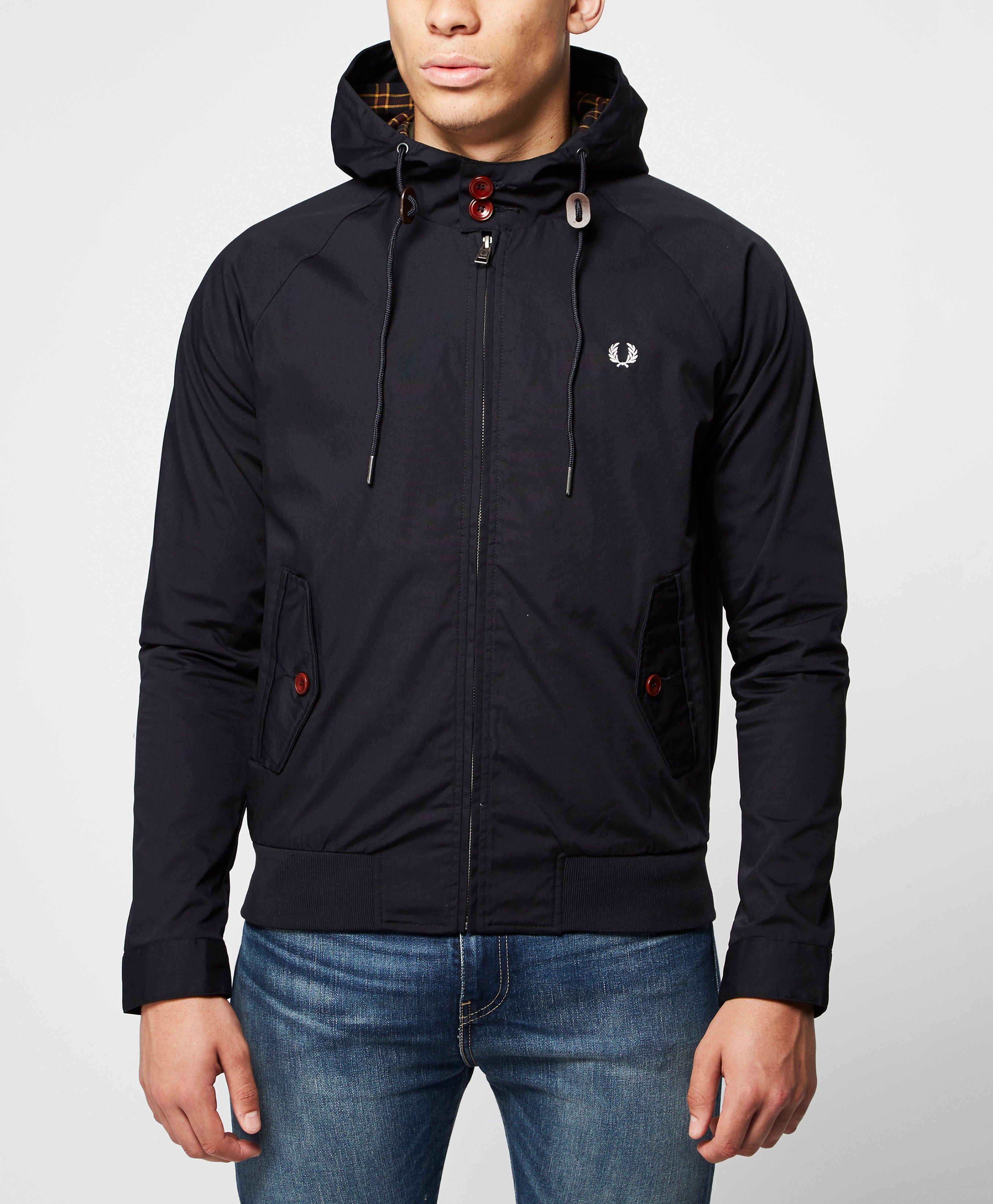 Download Fred Perry Synthetic Hooded Harrington Jacket for Men - Lyst