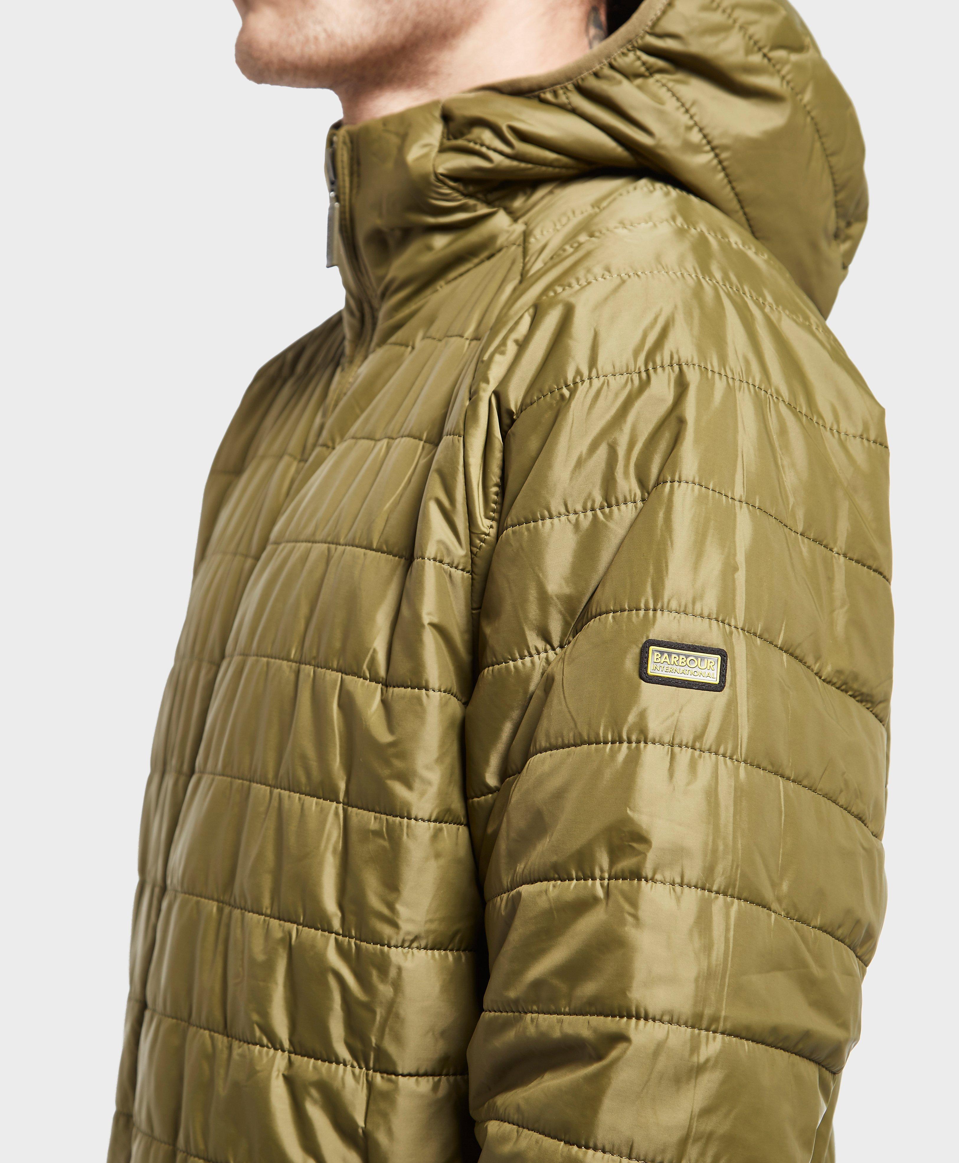 barbour international level quilted padded jacket
