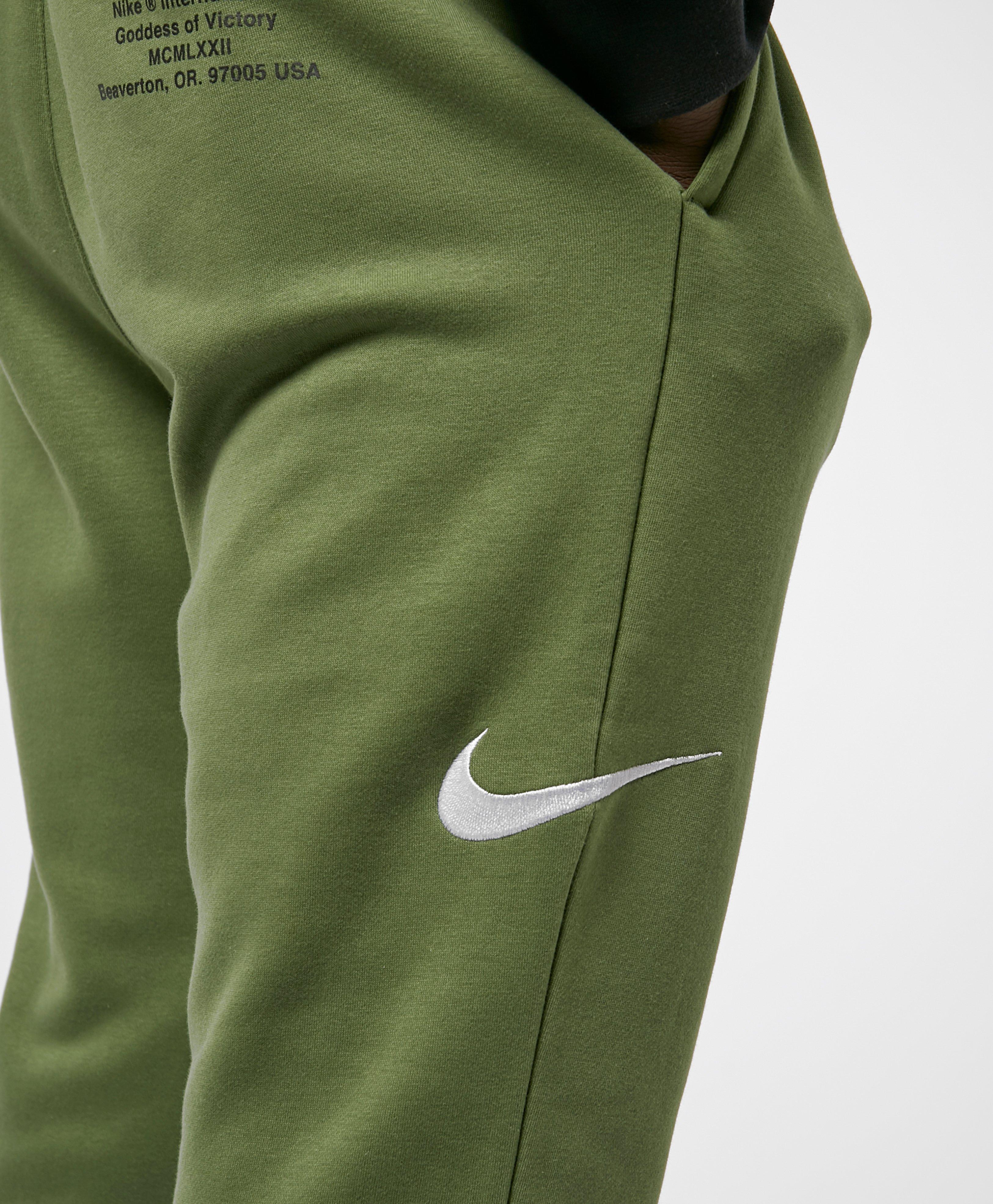 Nike Fleece Double Swoosh Joggers in Green for Men | Lyst