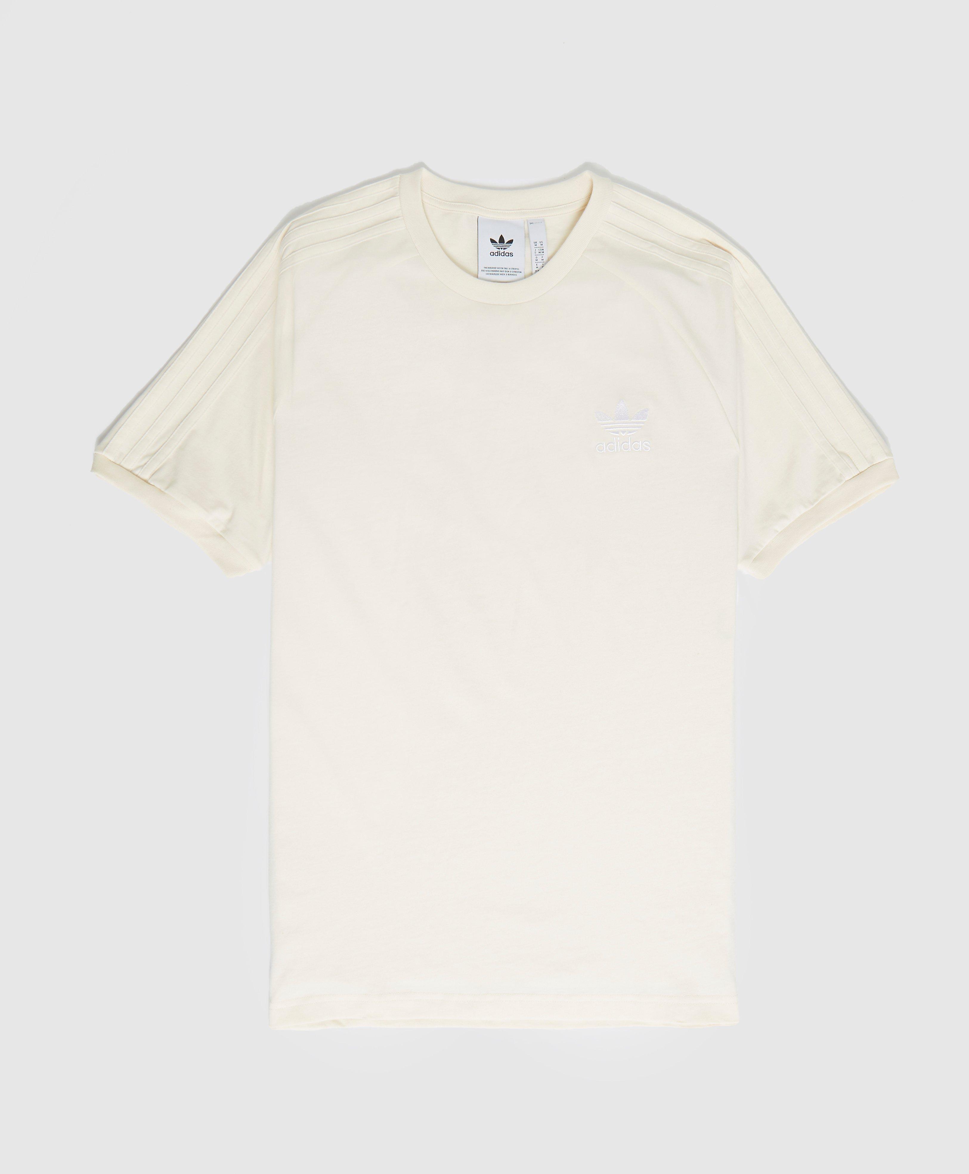 Adidas originals california 3 stripe t shirt white Clearance