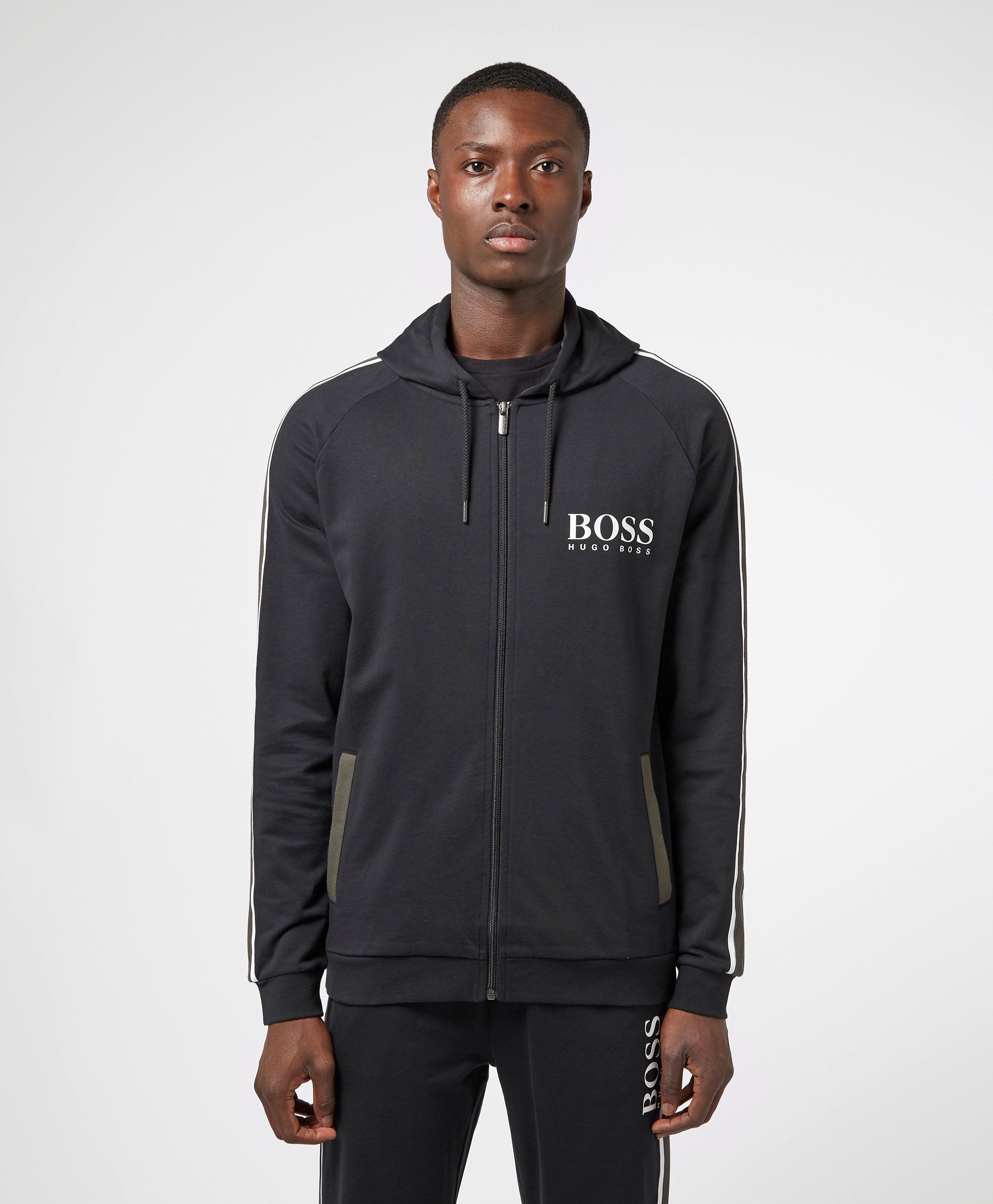boss bodywear full zip sweatshirt black