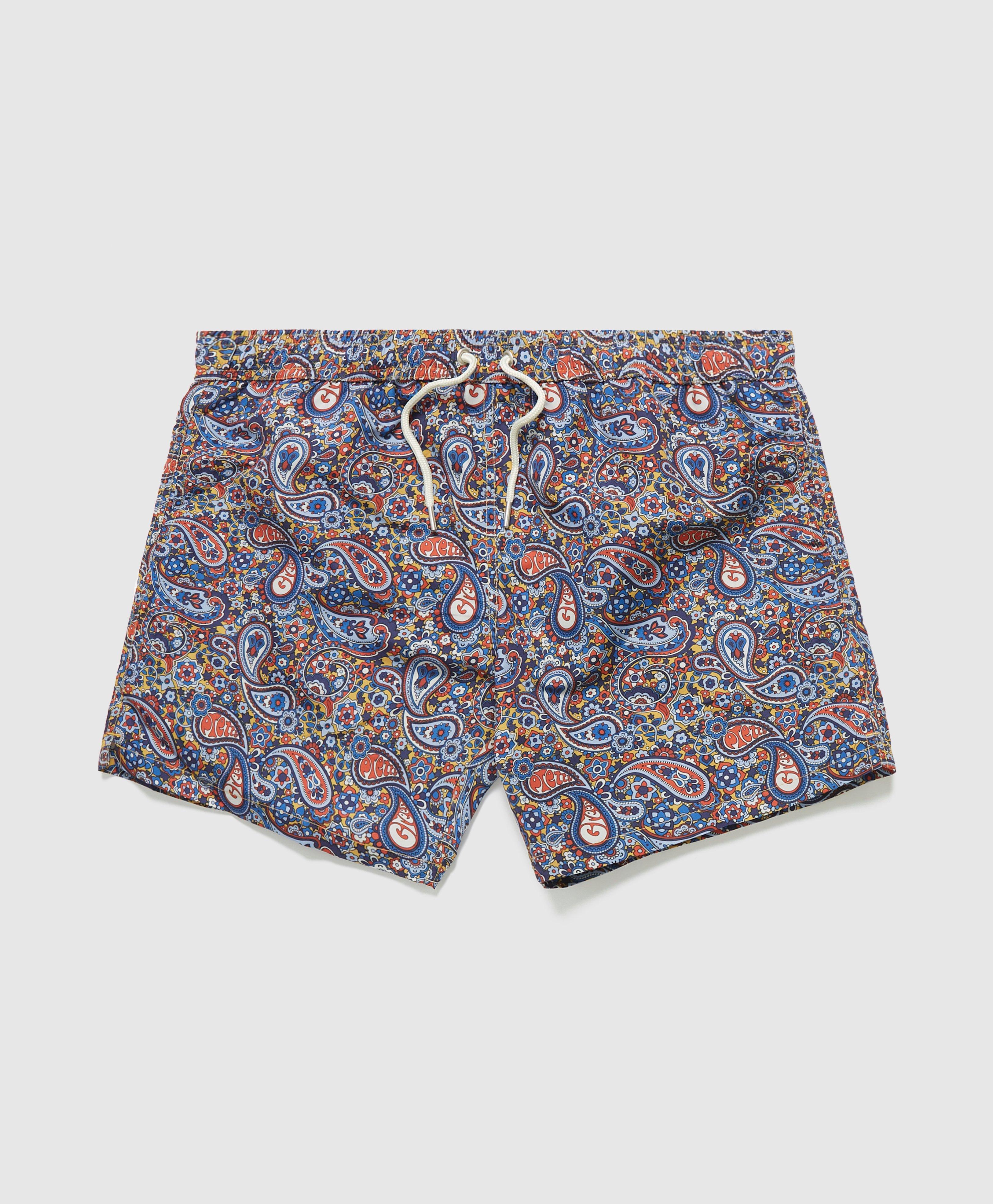 Pretty green paisley swim shorts Clearance