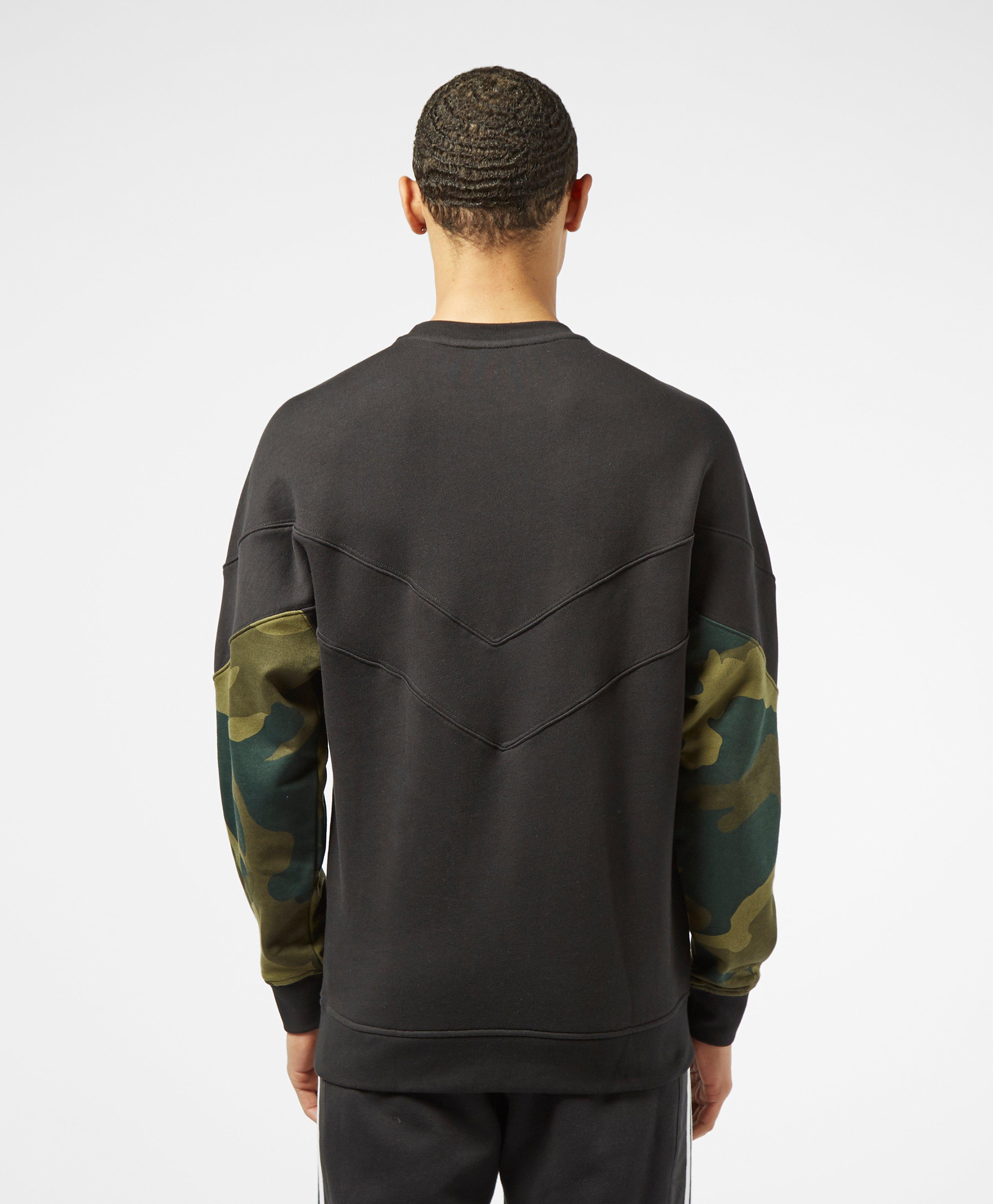 adidas Originals Cotton Camo Sweatshirt in Black for Men | Lyst