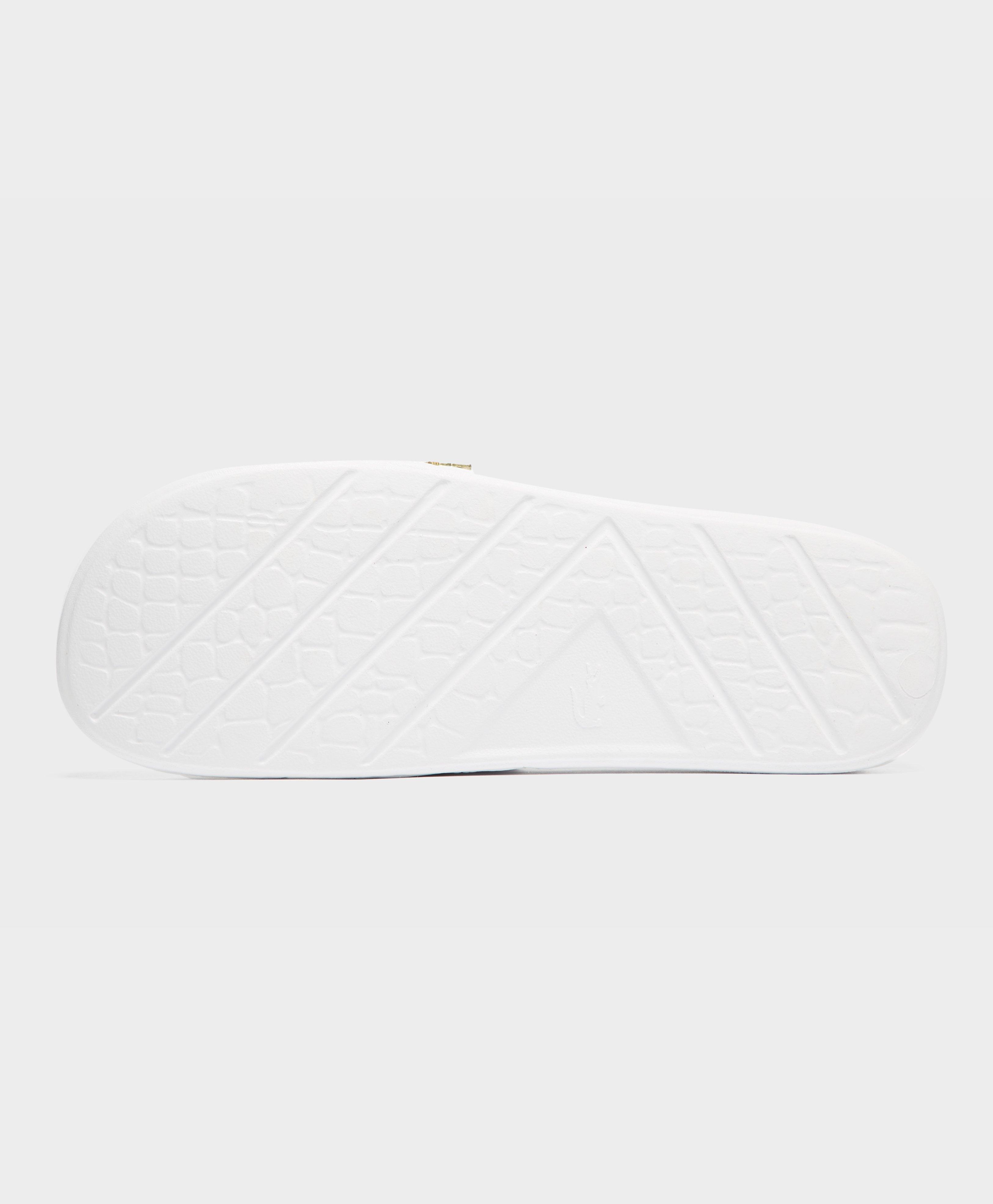 lacoste frasier deluxe slides white