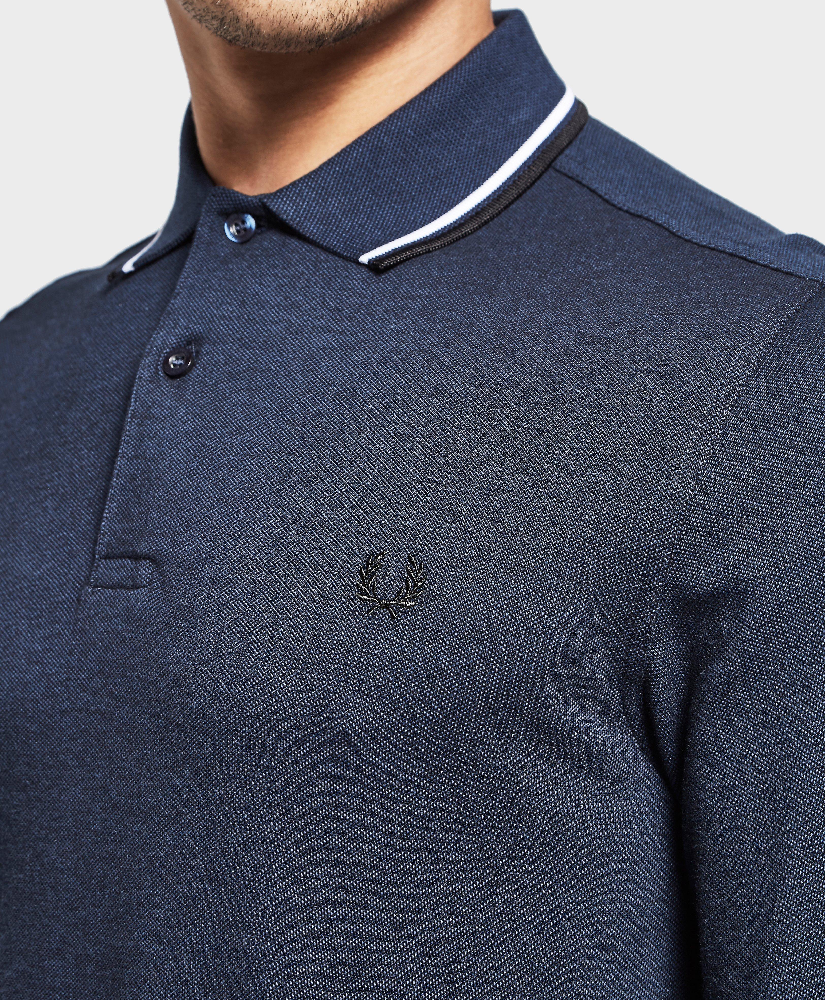 Fred Perry Cotton Long Sleeve Twin Tip Polo Shirt in Blue for Men Lyst