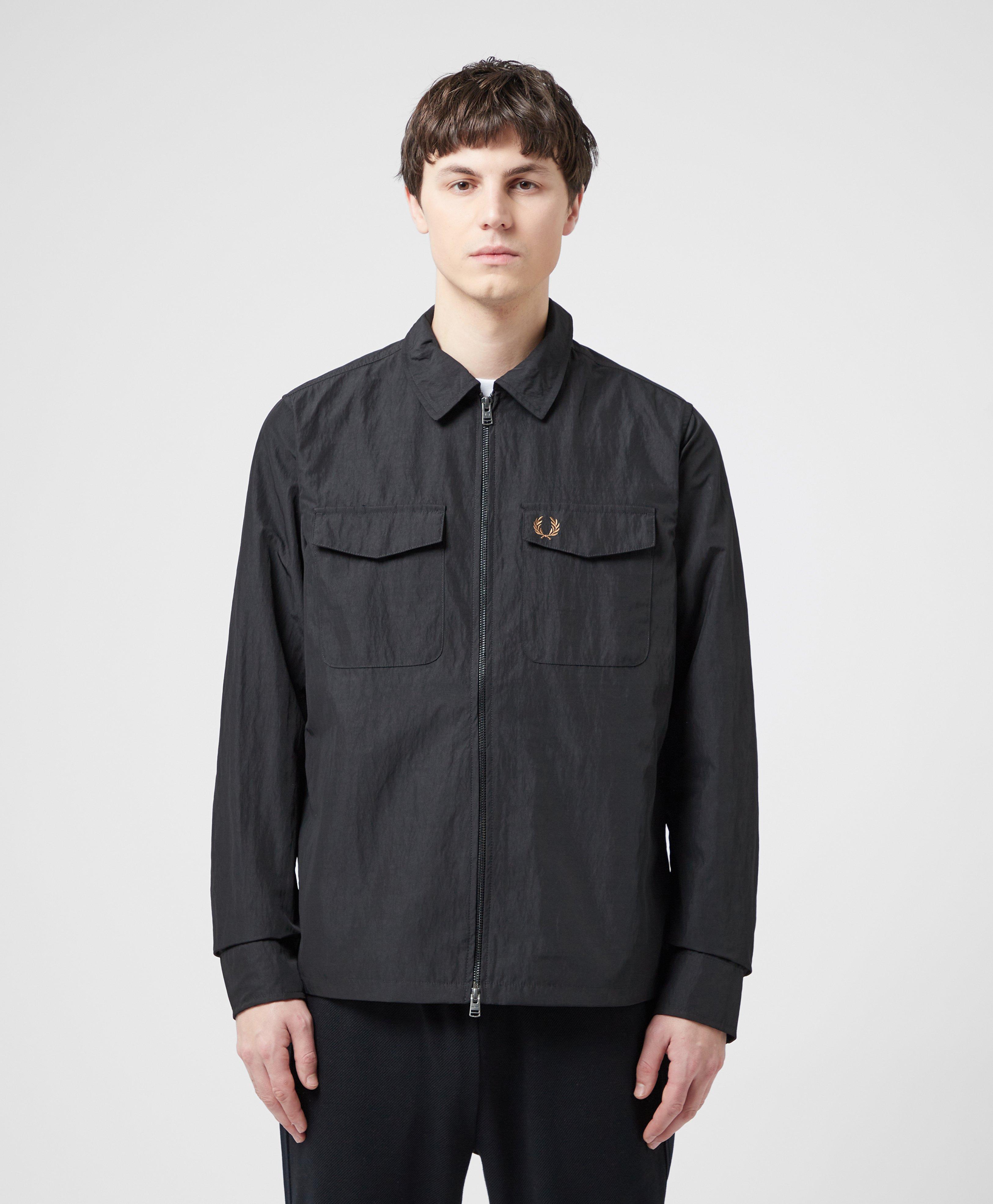 Fred Perry Nylon Overshirt in Blue for Men | Lyst
