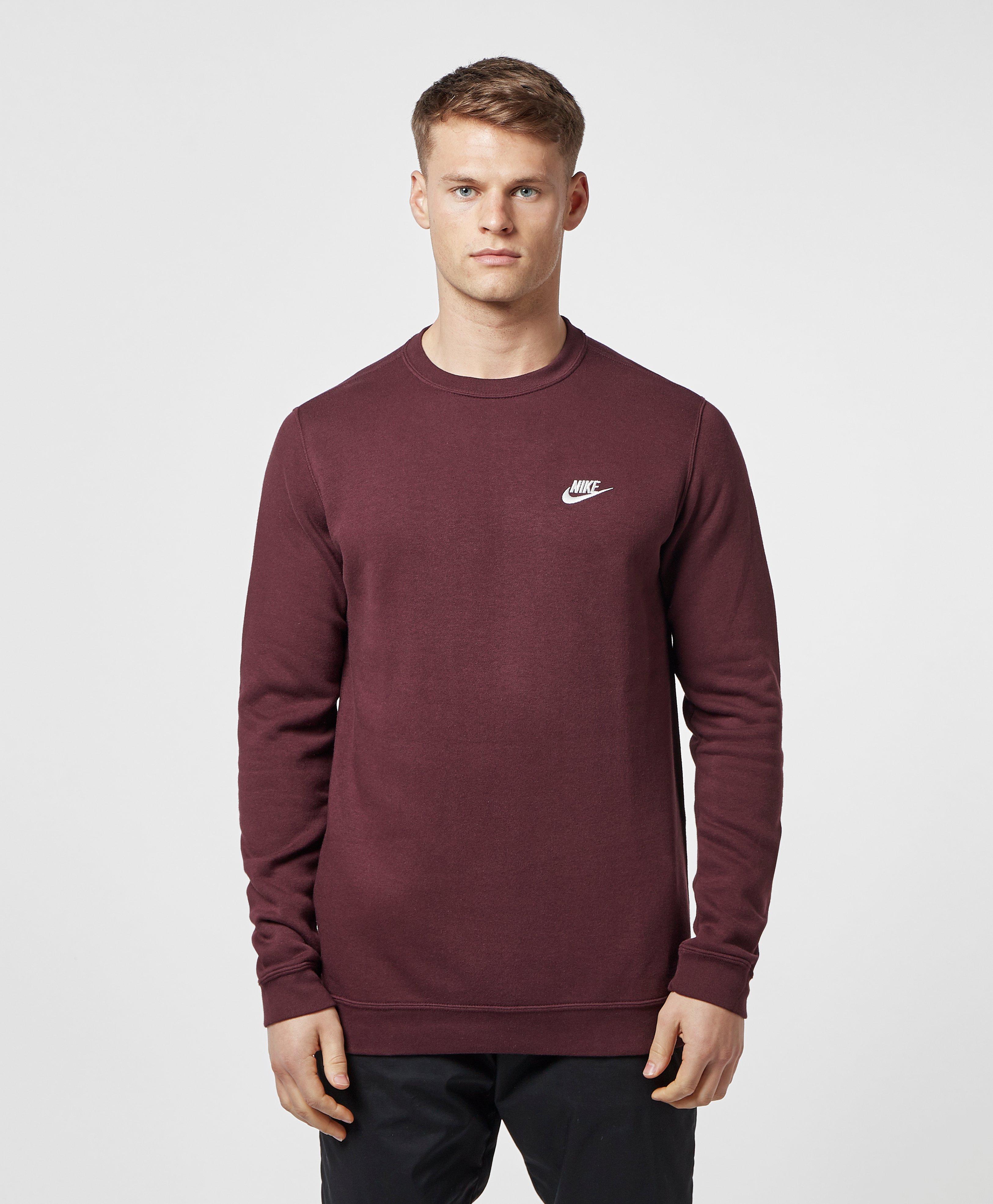 Nike Foundation Crew Sweatshirt in Burgundy (Purple) for Men | Lyst