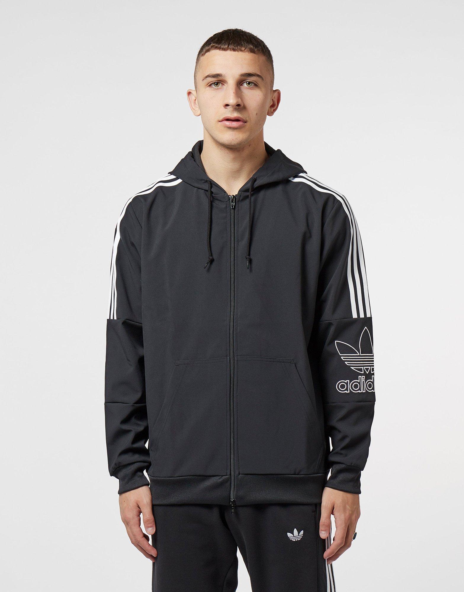 adidas men's originals trefoil zip hoodie