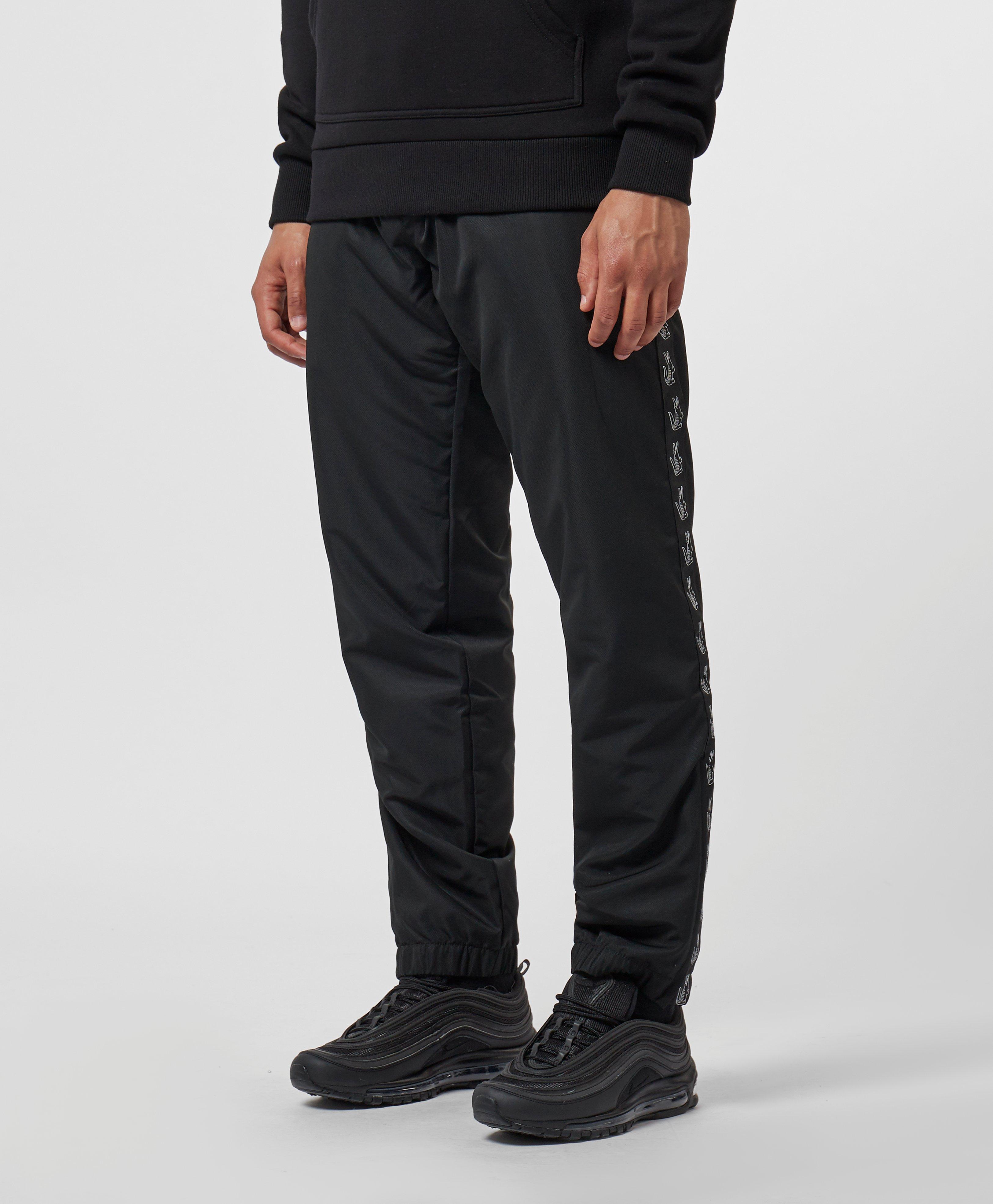 lacoste tape woven track pants