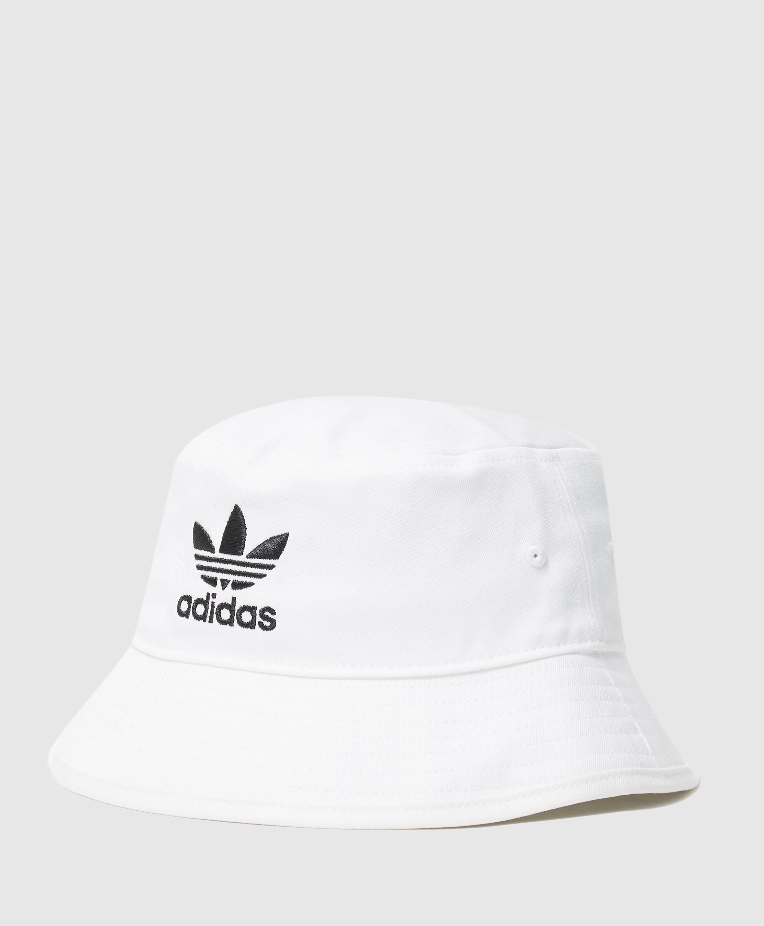 adidas Originals Cotton Trefoil Bucket Hat in White for Men - Lyst