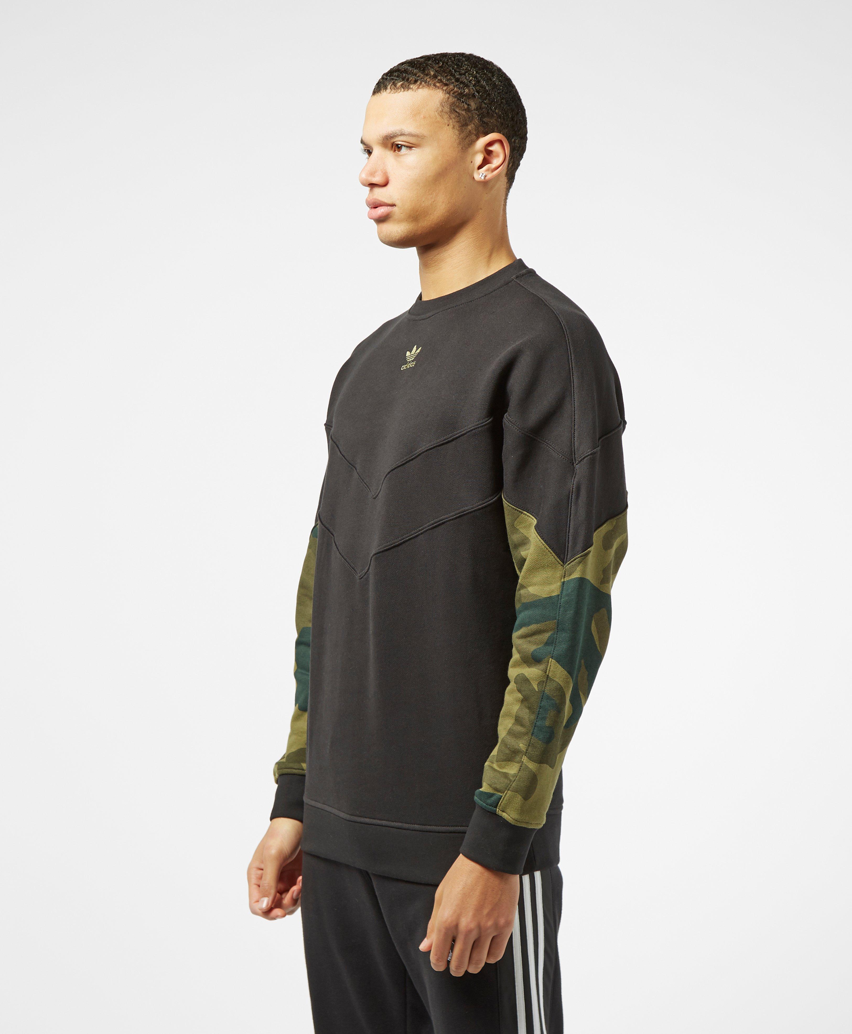 mens camo crew sweatshirt