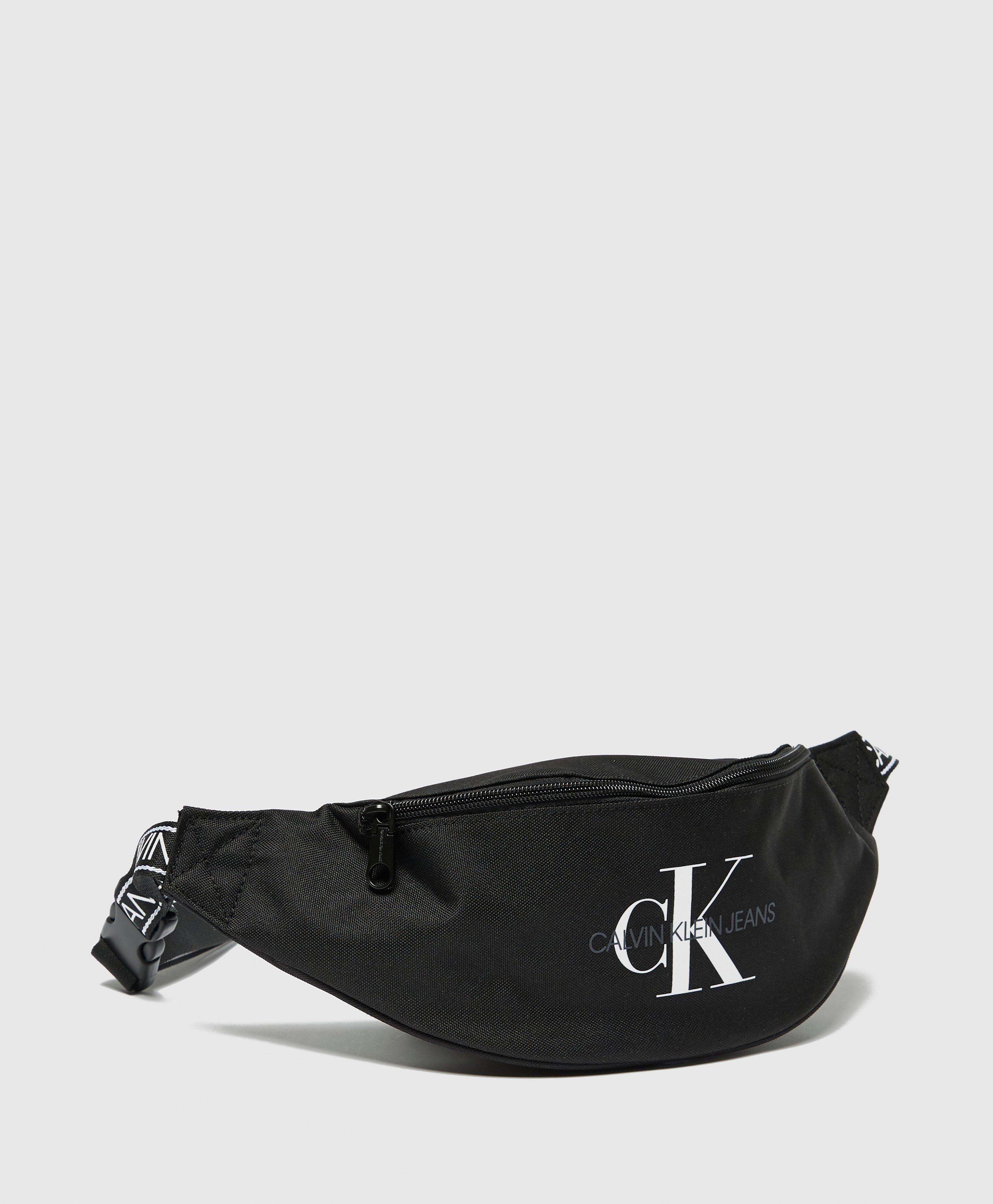 Calvin Klein Denim Retro Logo Bum Bag in Black for Men Lyst