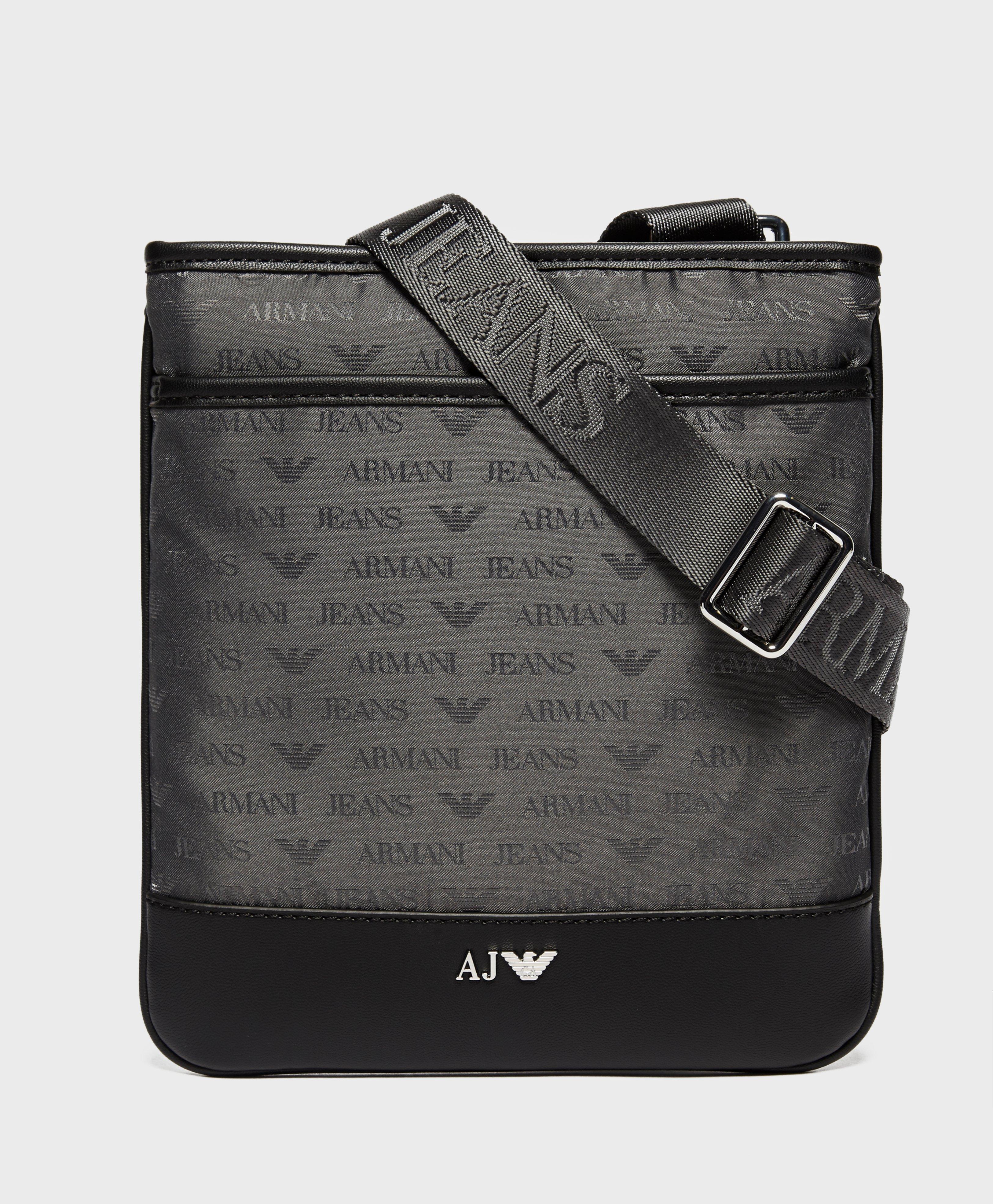 Armani Jeans Synthetic Nylon Small Item Bag in Black for Men | Lyst
