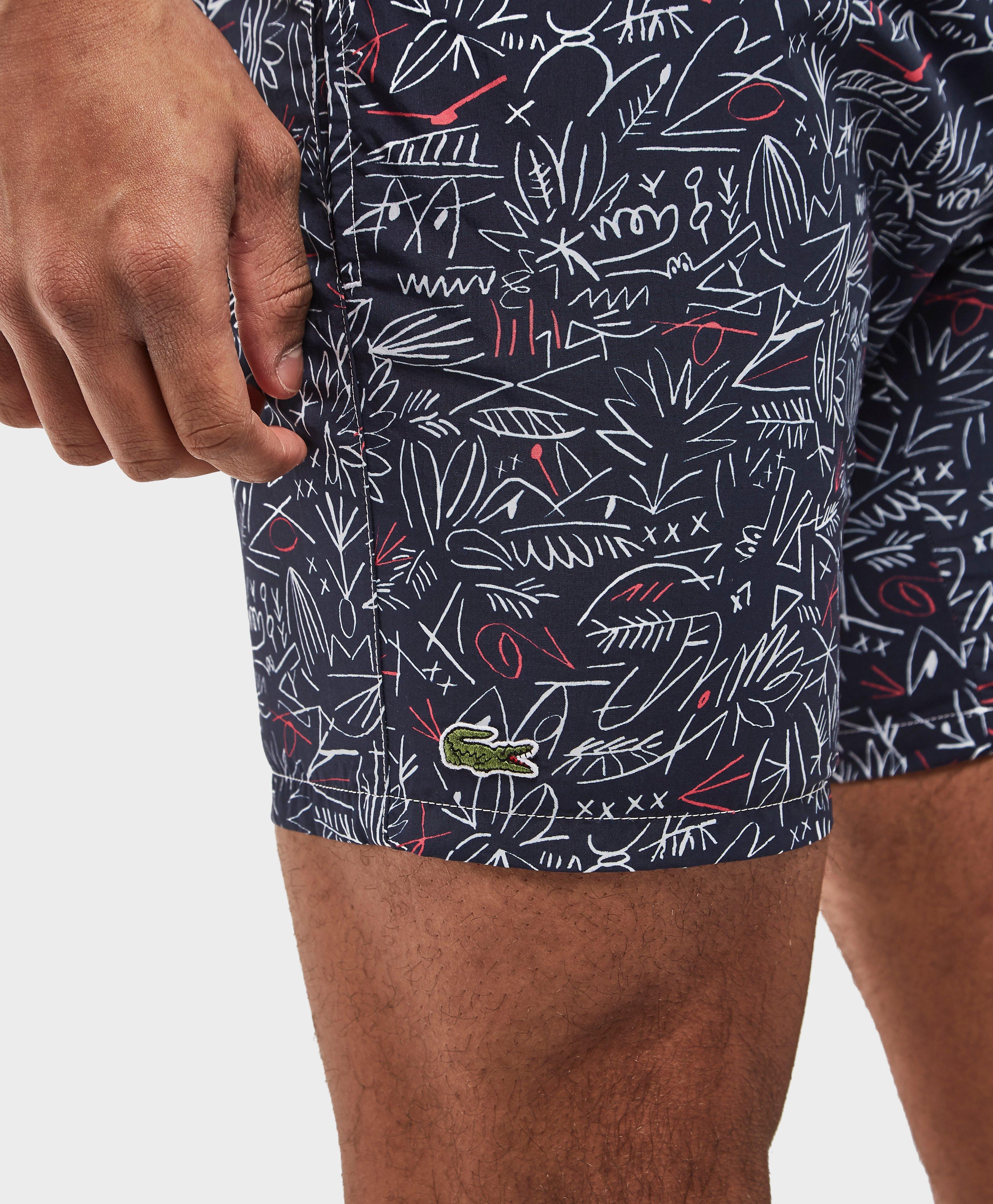 Lacoste Printed Swim Short in Blue for Men Lyst
