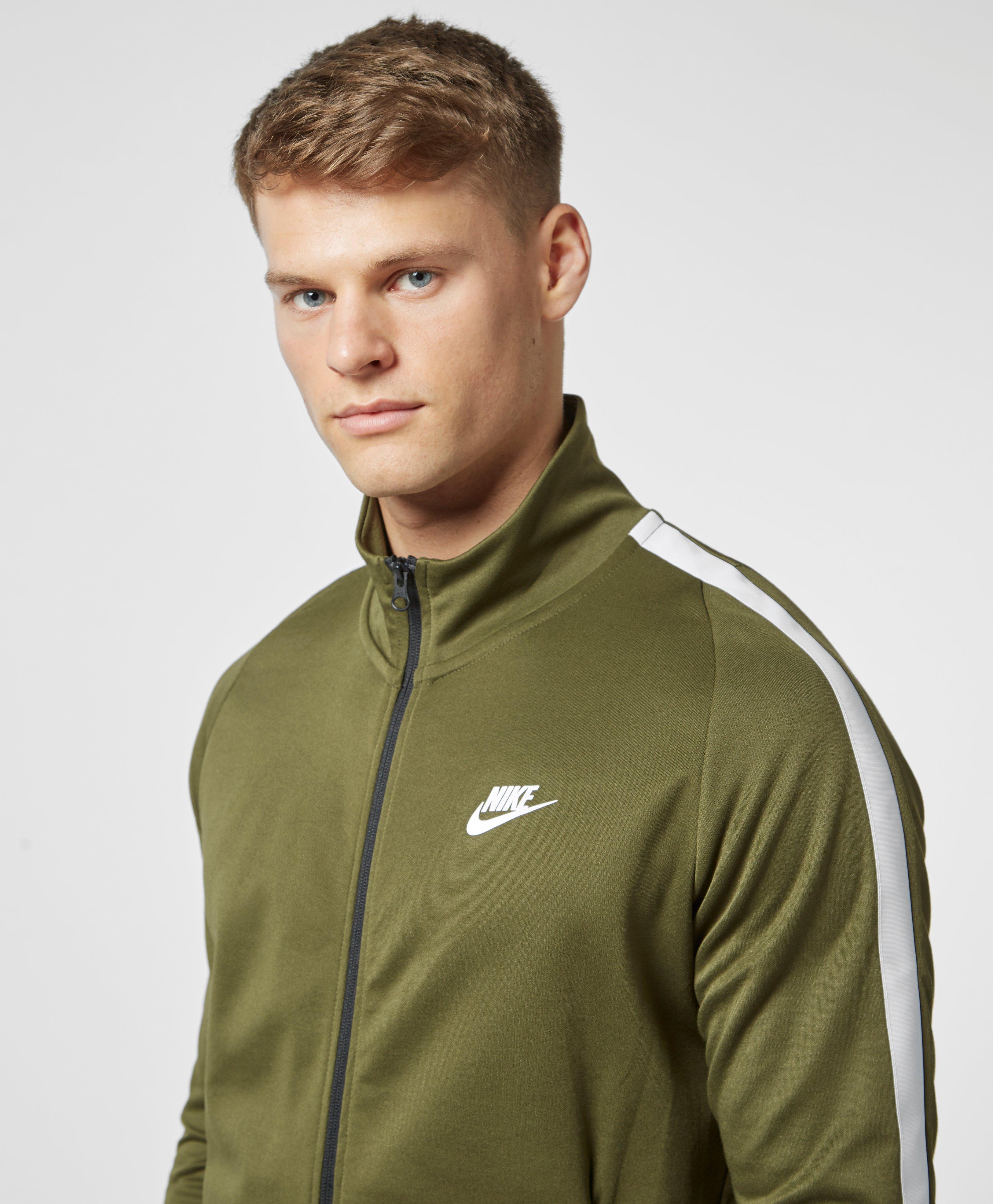 Nike Cotton Tribute Full Zip Track Top in Green for Men | Lyst