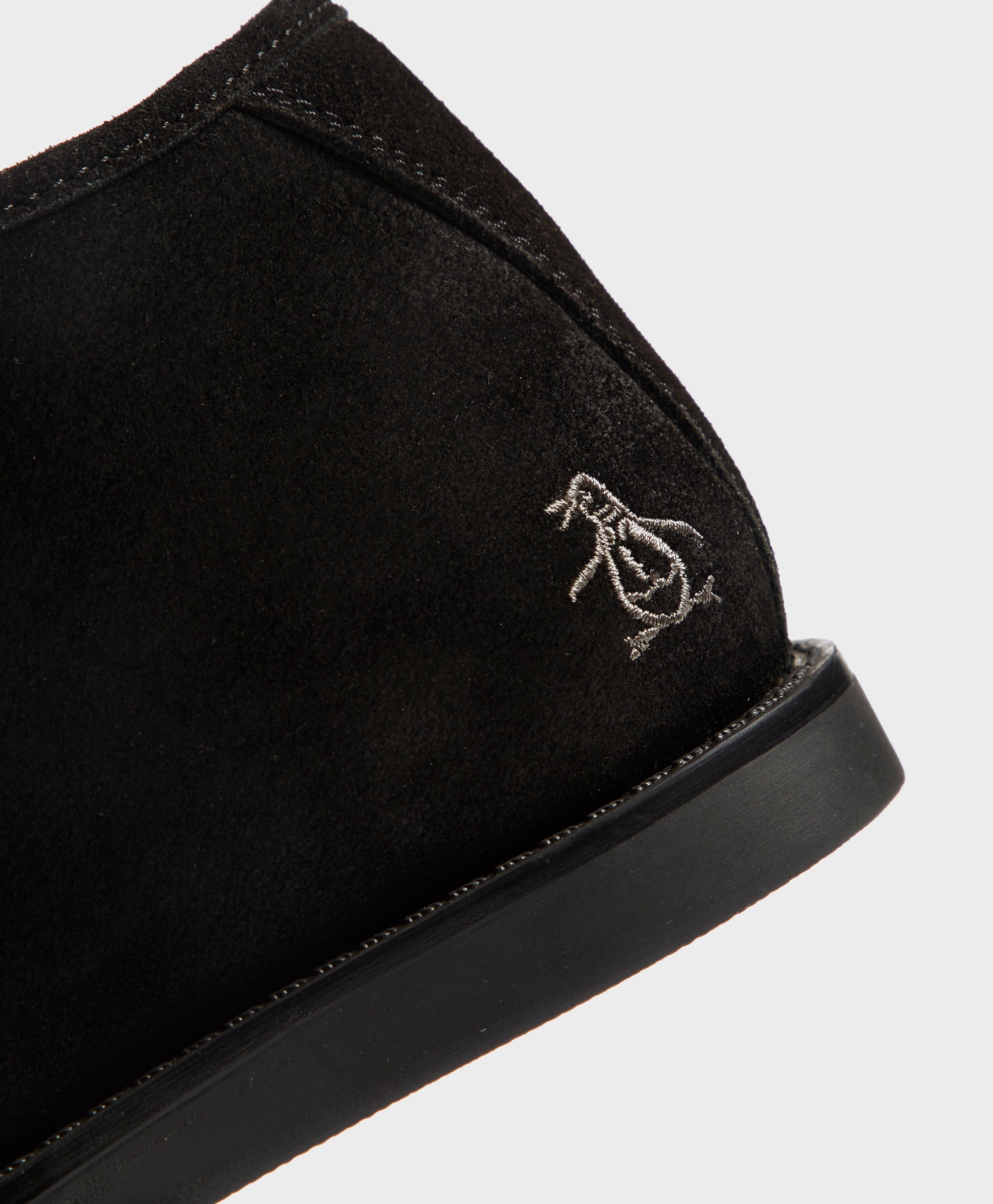 original penguin mens lawyer suede boots black
