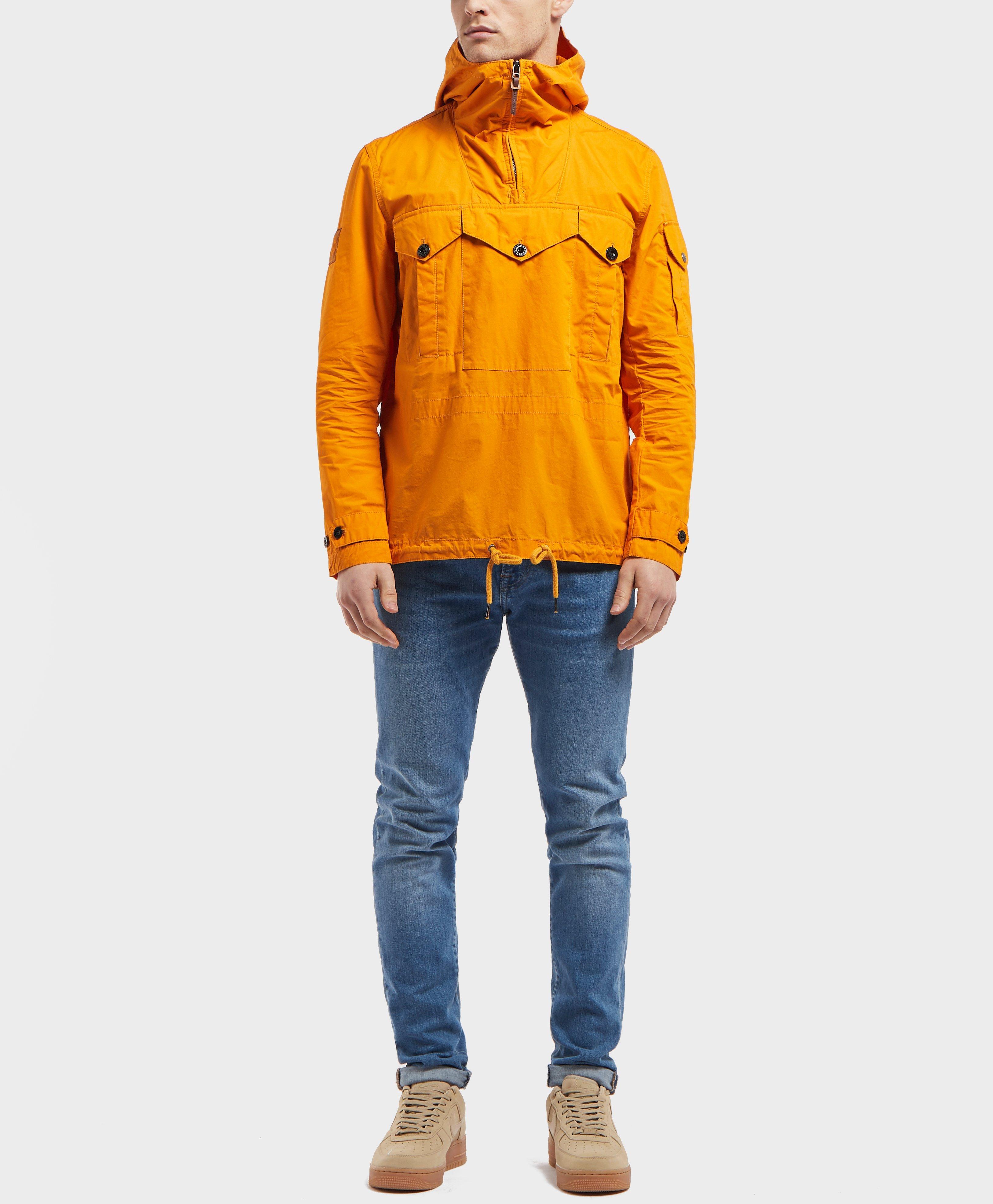 pretty green orange overhead jacket