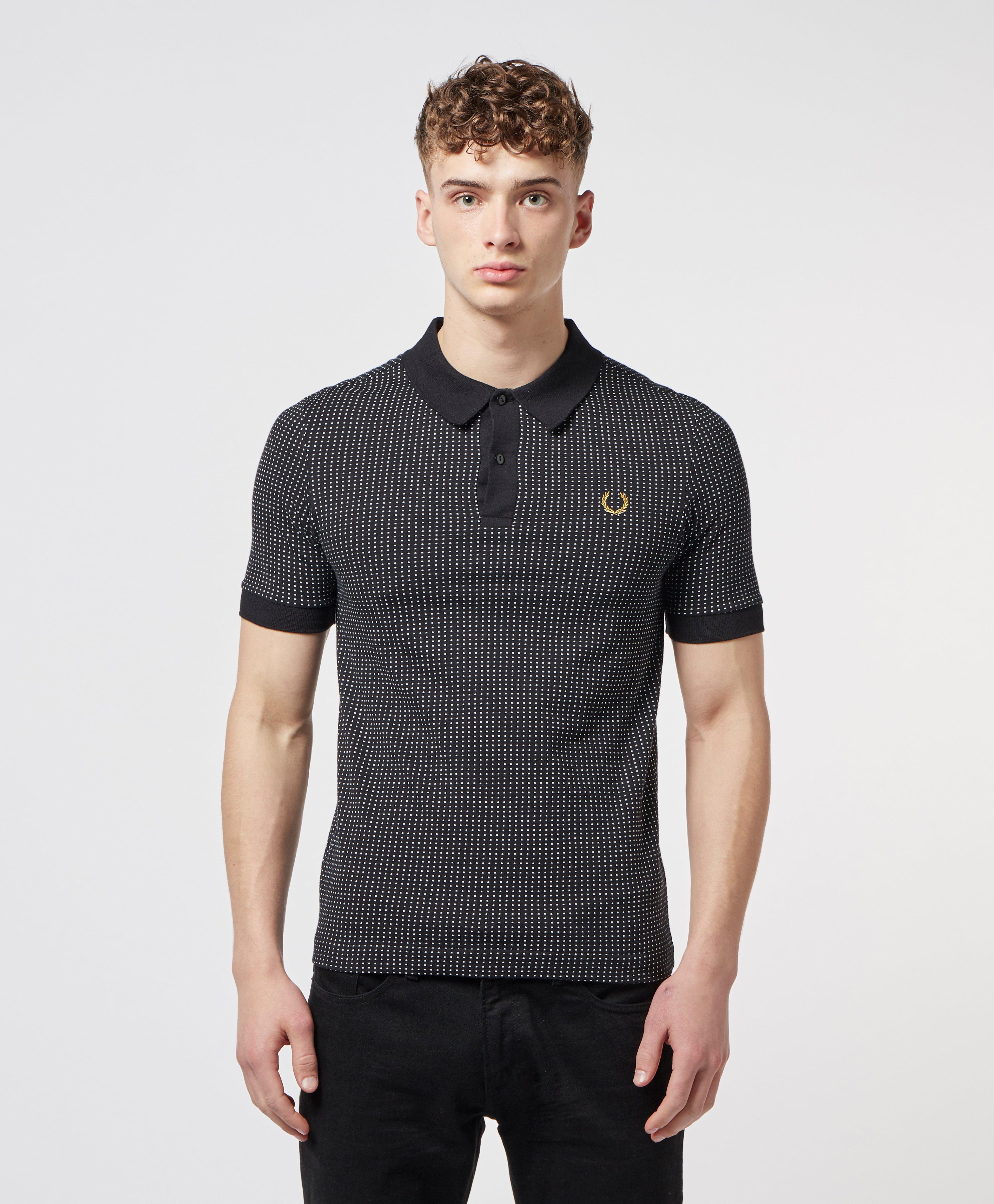 Fred Perry X Miles Kane Short Sleeve Jacquard Polo Shirt in Black for Men |  Lyst